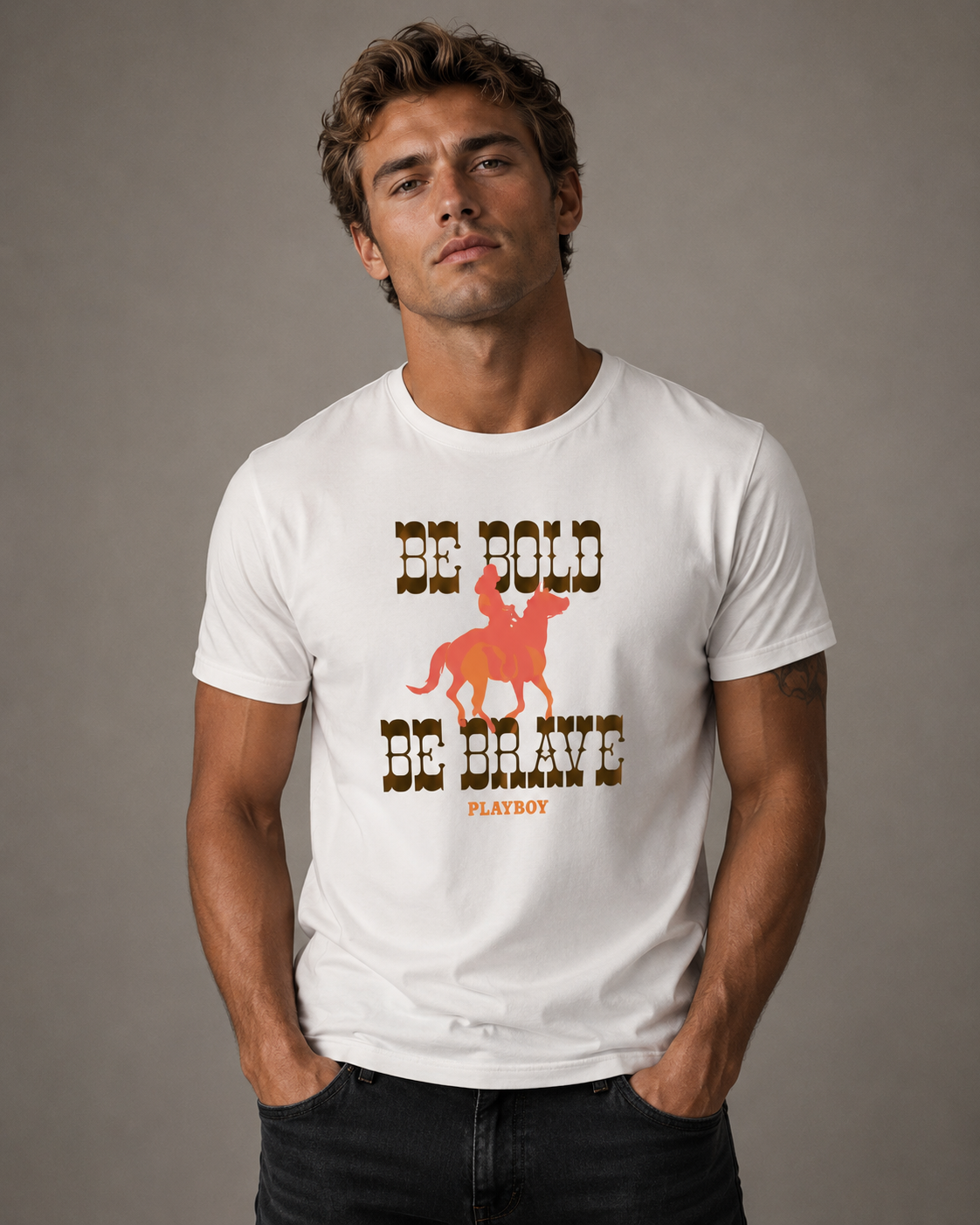 Playboy Be Bold Western Tee.