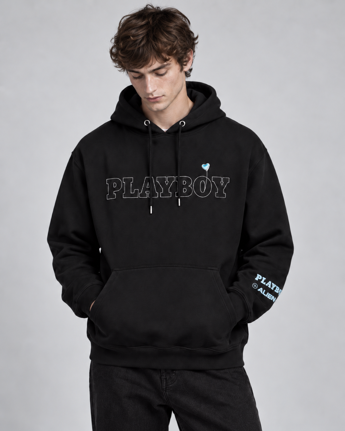 Playboy x Audien Chrome Heart Bunny Hoodie