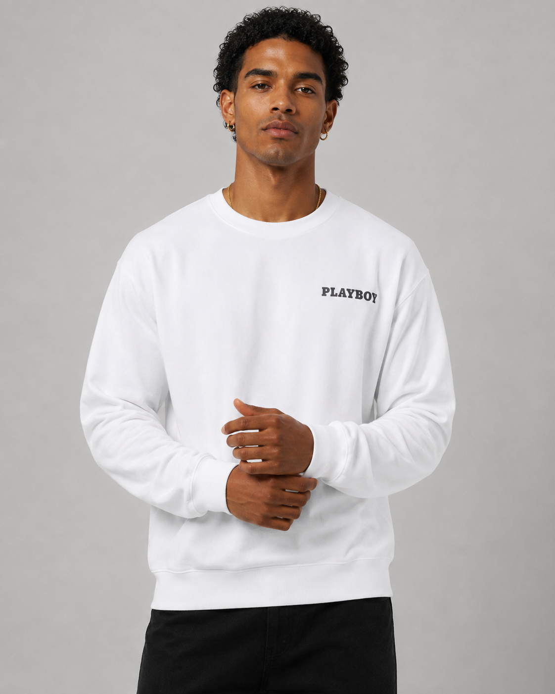 Playboy x Peaches Script Crewneck Sweatshirt