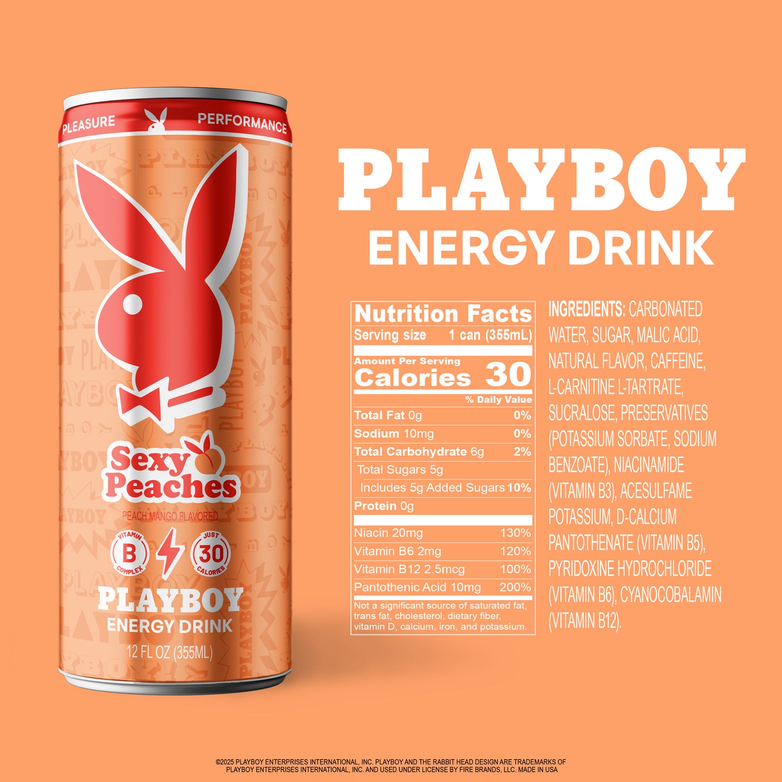 Playboy Energy Drink - Sexy Peaches