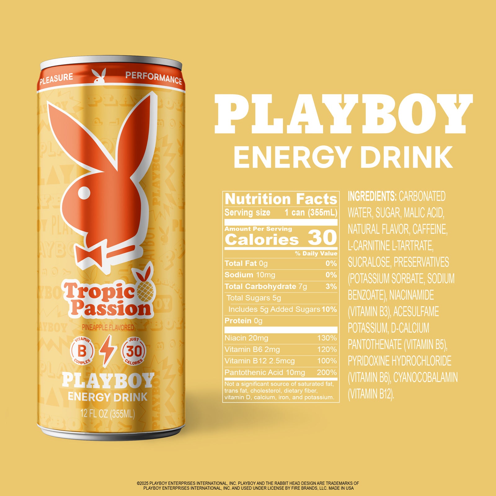 Playboy Energy Drink - Tropic Passion
