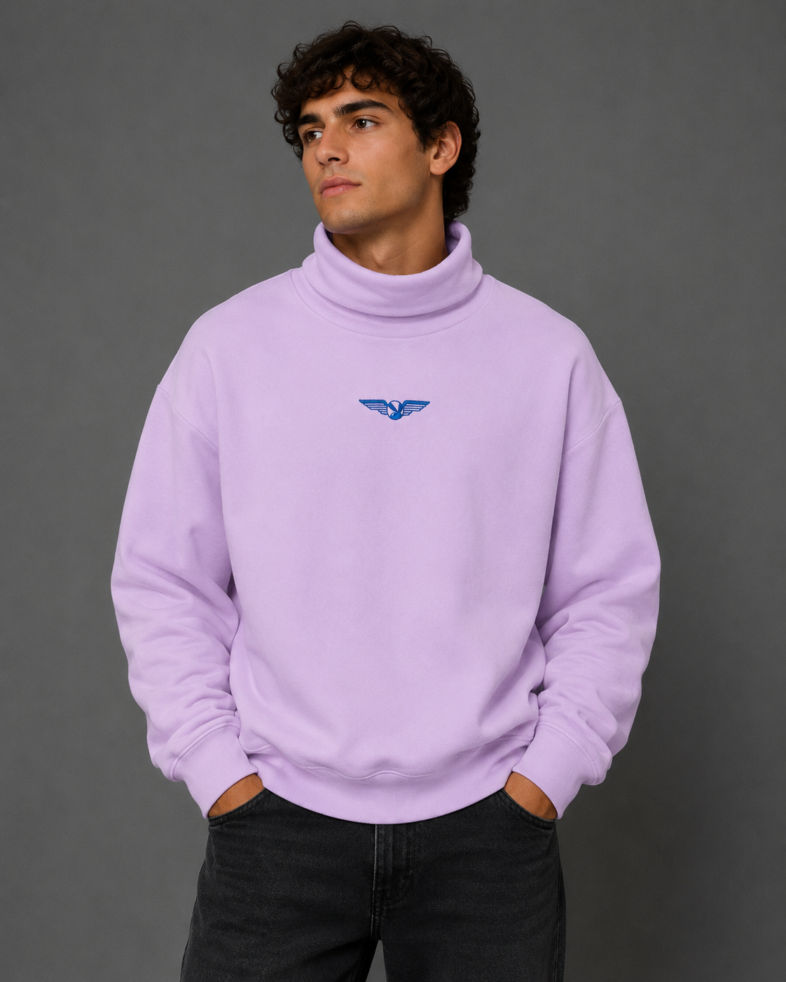 Playboy Aviation Wings High Neck Sweatshirt