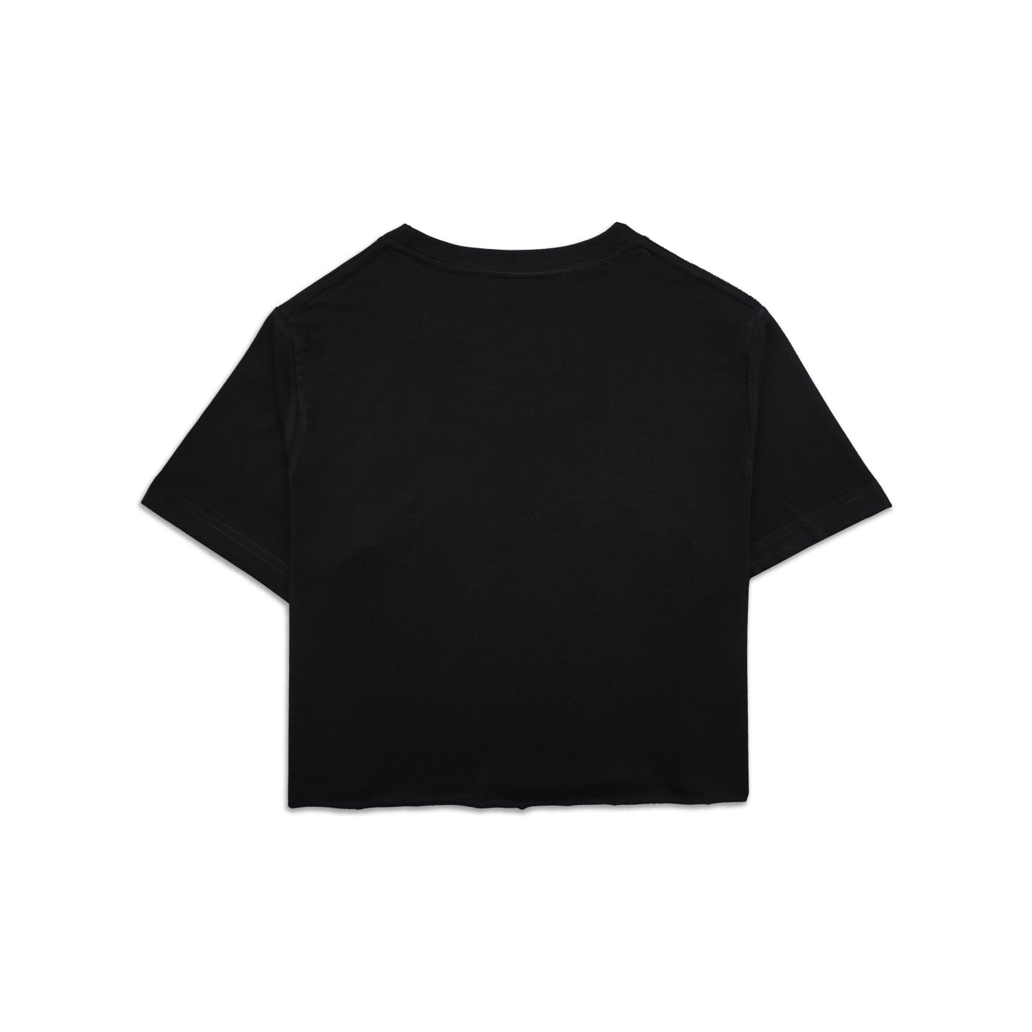 Black t-shirt on a white background
