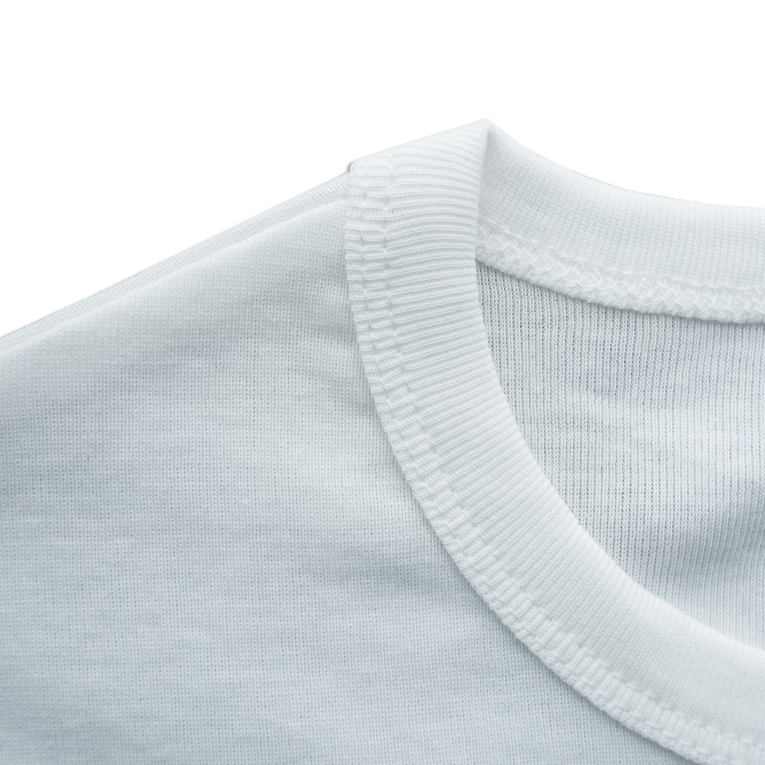 Close-up of a light gray fabric with a textured trim on a white background