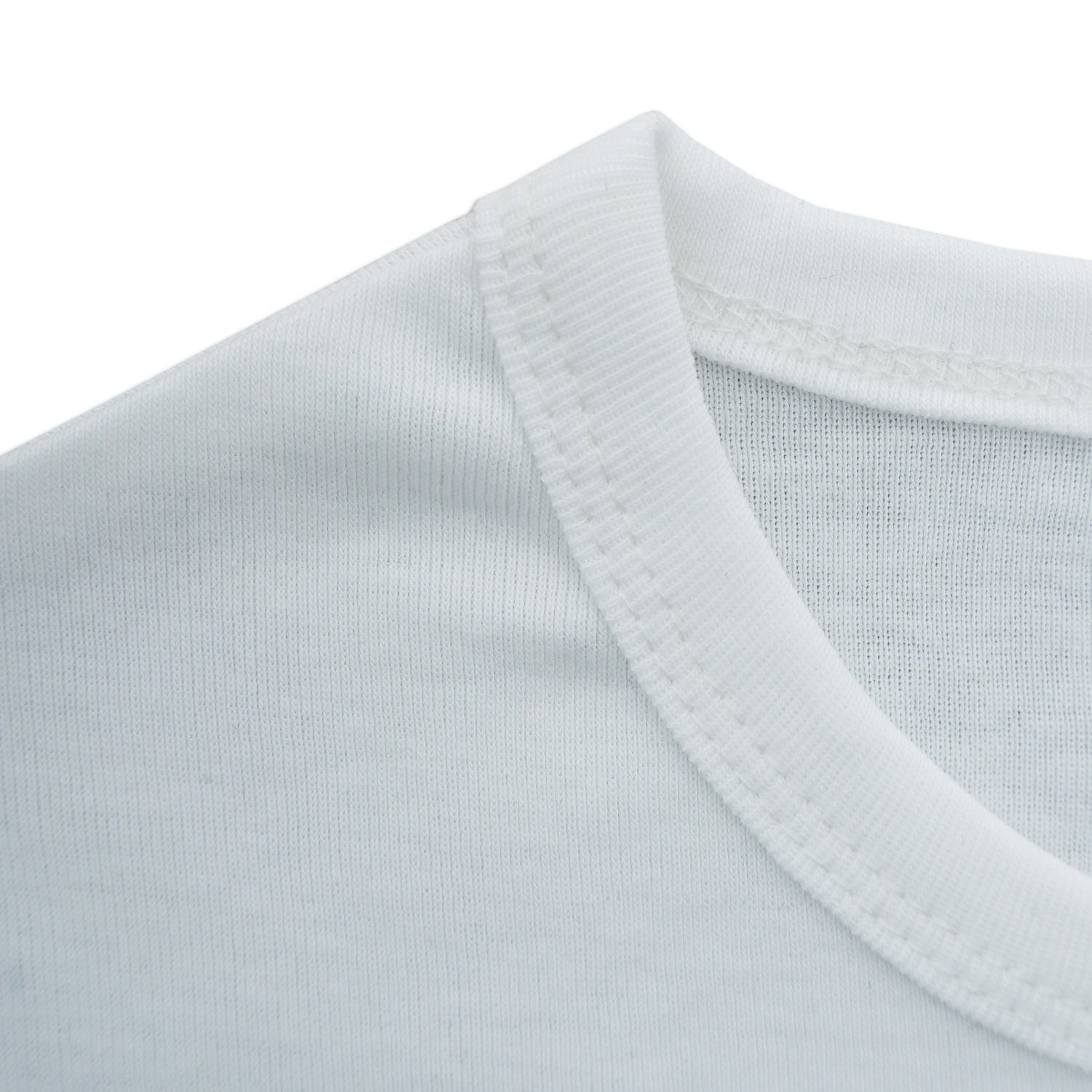 Close-up of a light gray shirt with a collar on a white background