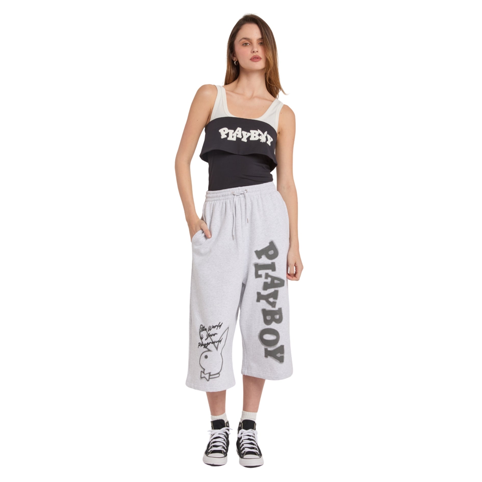 Graffiti Print Jort - Playboy