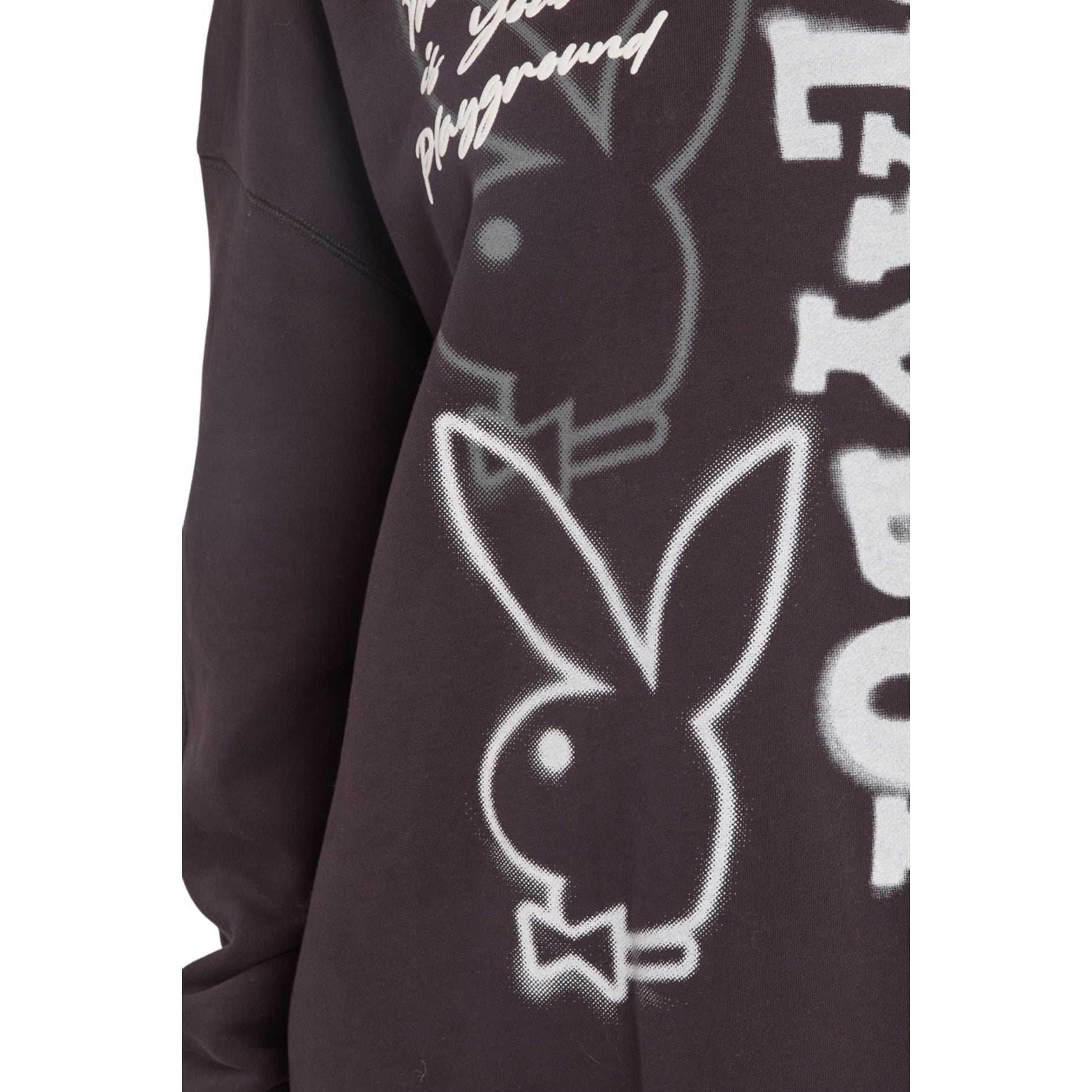 Graffiti Printed Hoodie Dress - Playboy