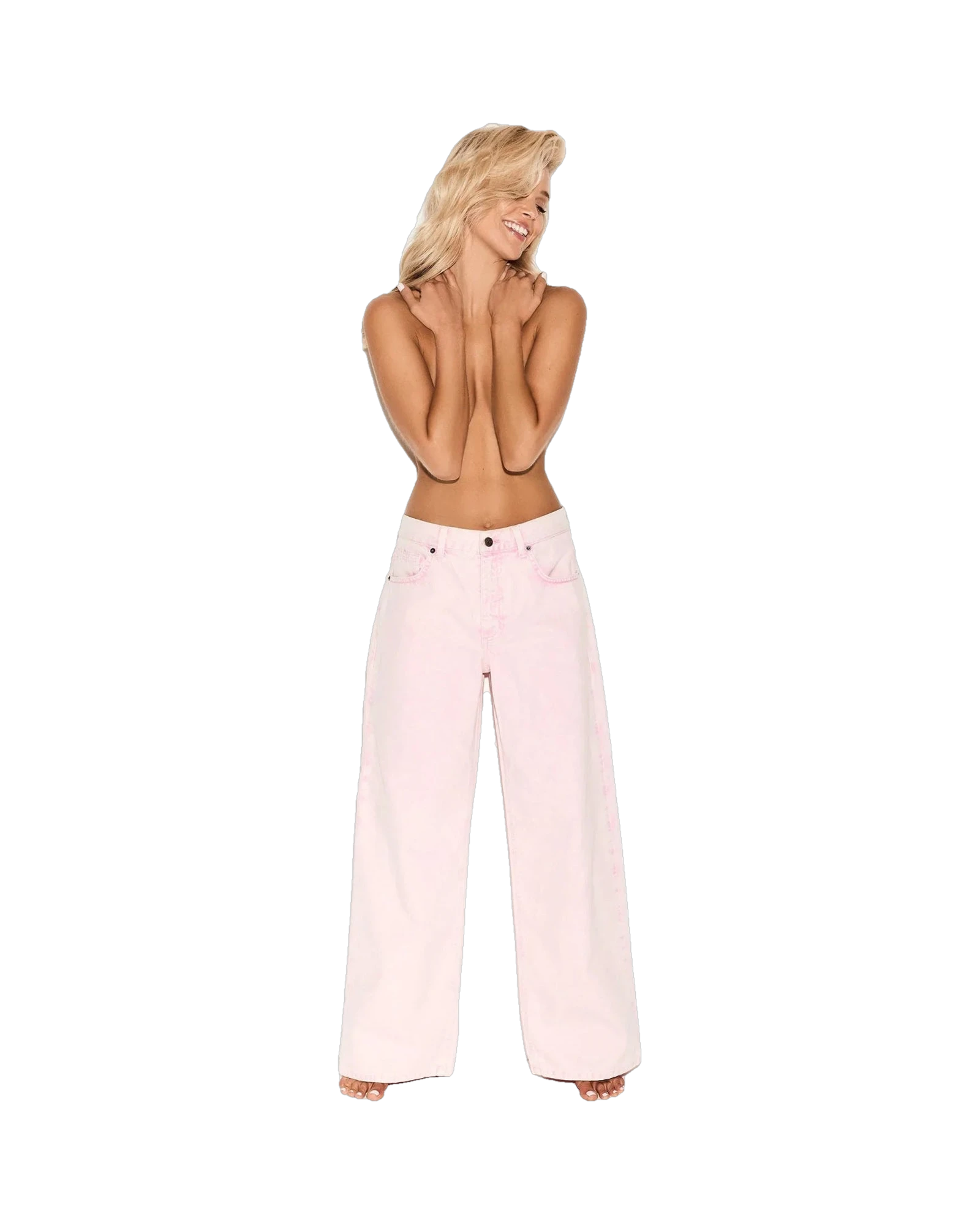The Low Rise Skater Jean Pink Stone Wash