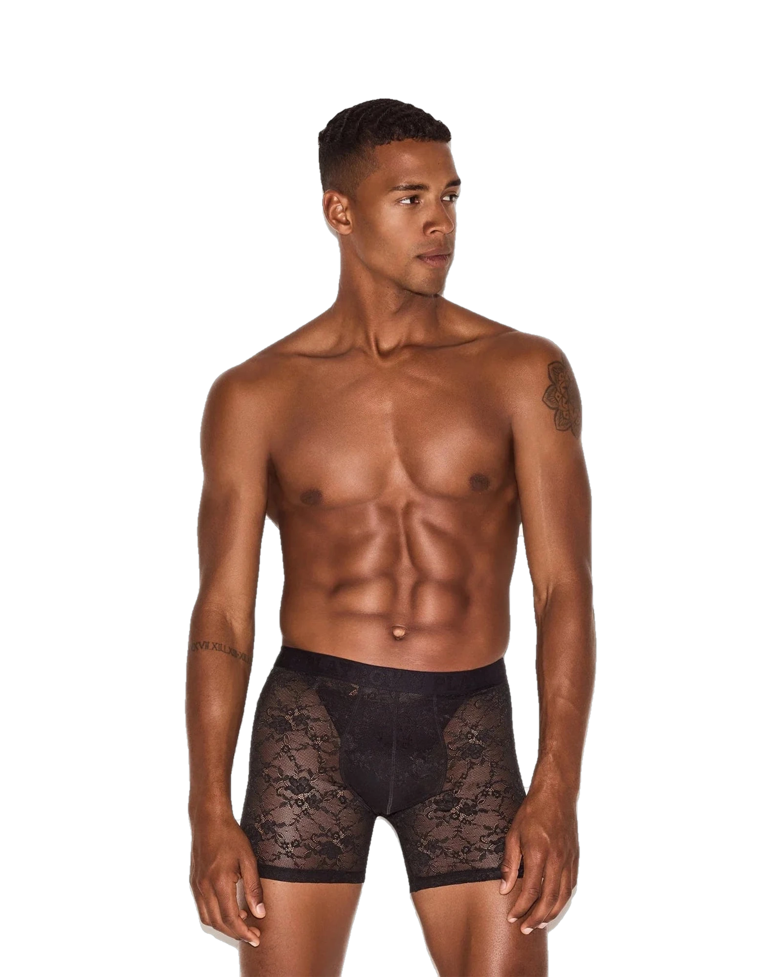 The Mens Lace Brief Black