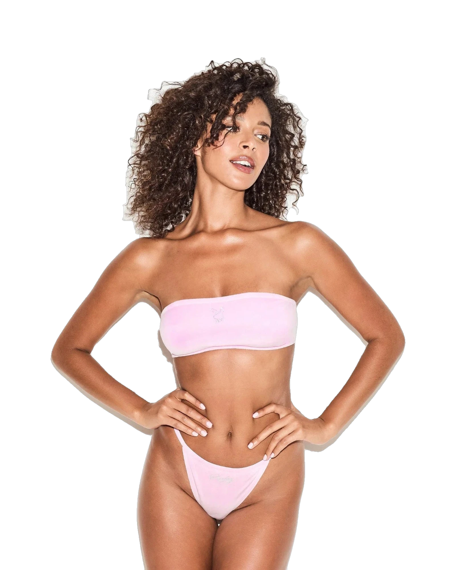 Womens Velour Bandeau