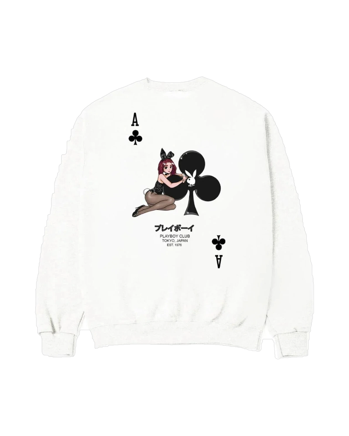 Ace Of Club Crewneck Sweatshirt White