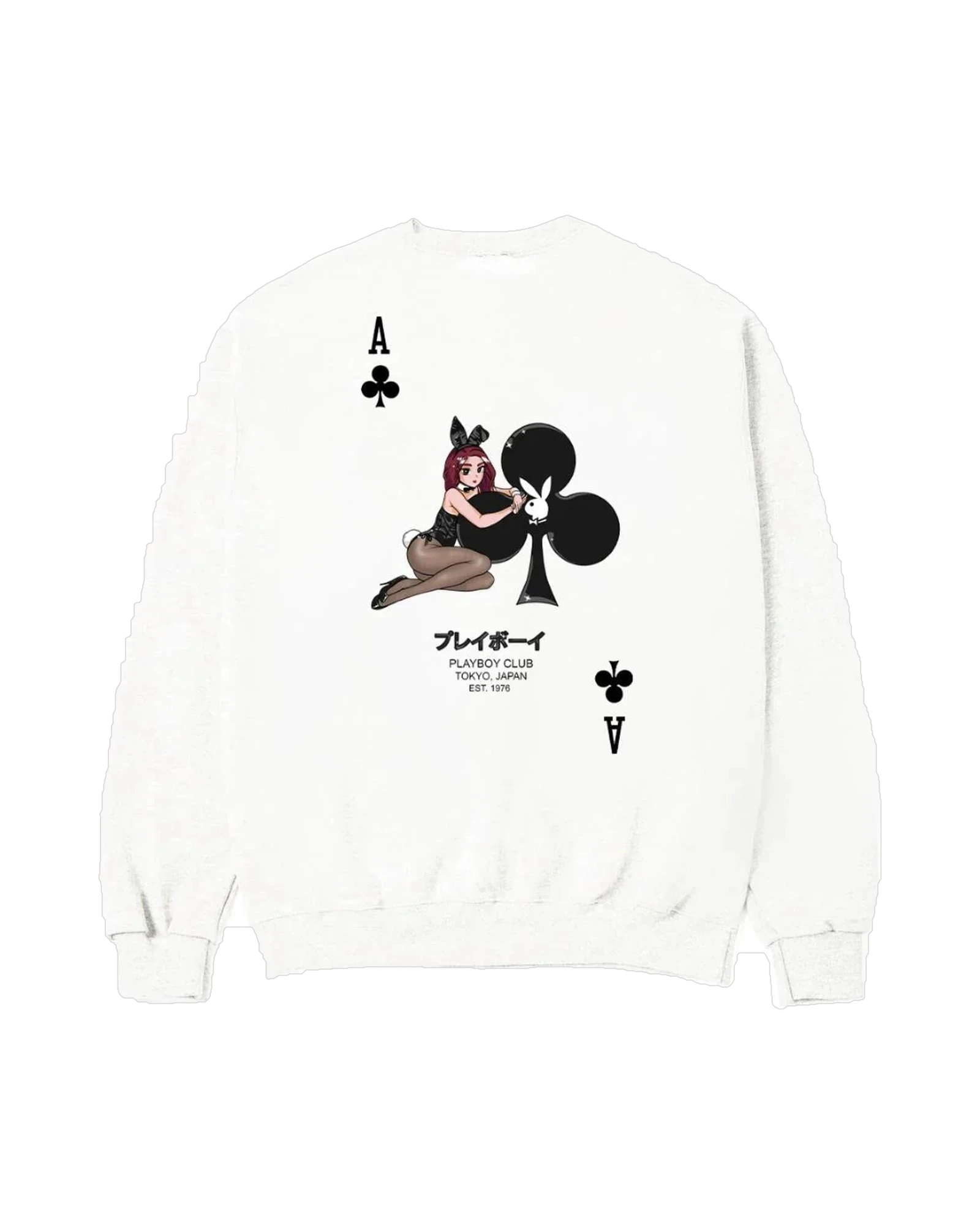 Ace Of Club Crewneck Sweatshirt White