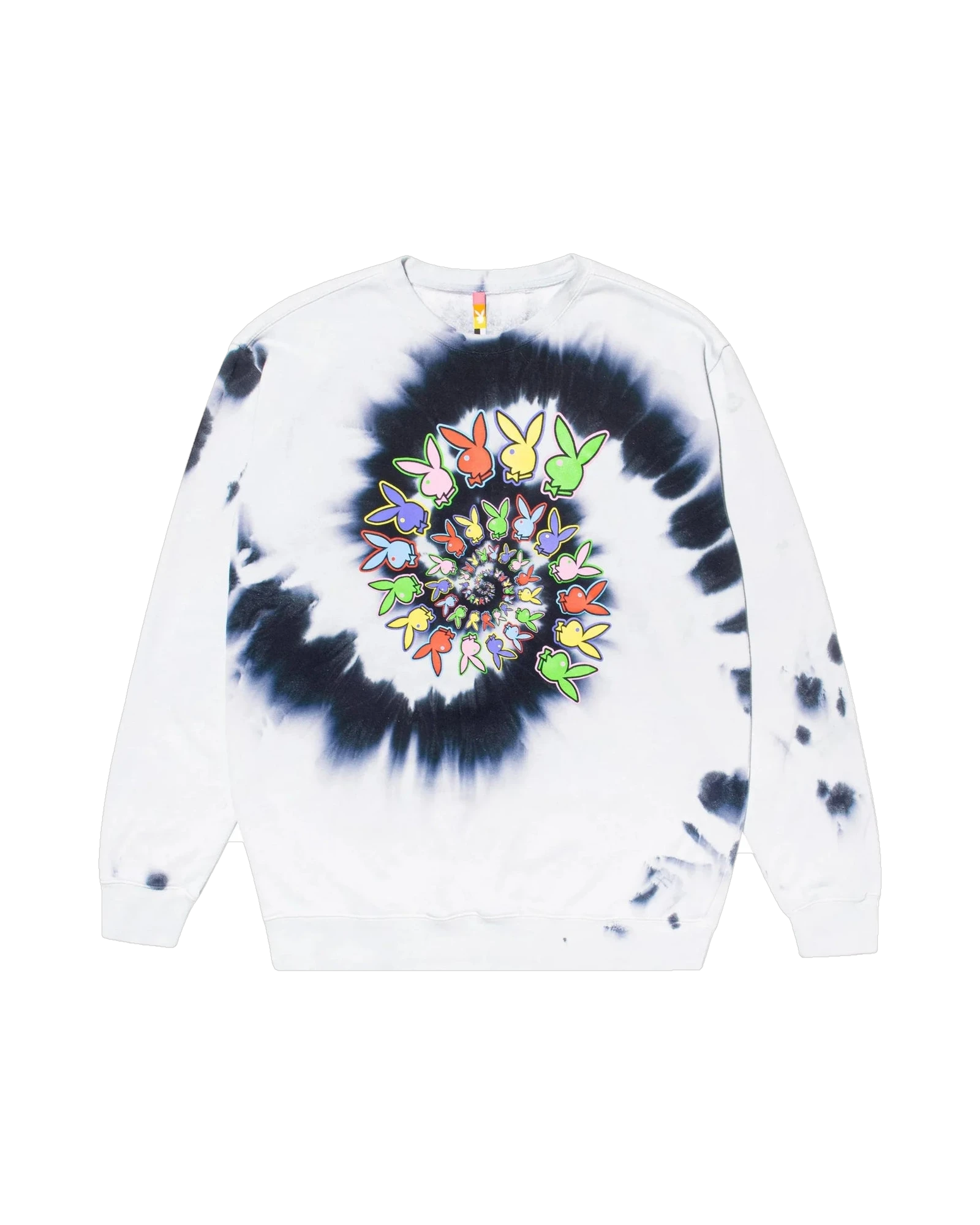 Spiral Tie Dye Crewneck Black White
