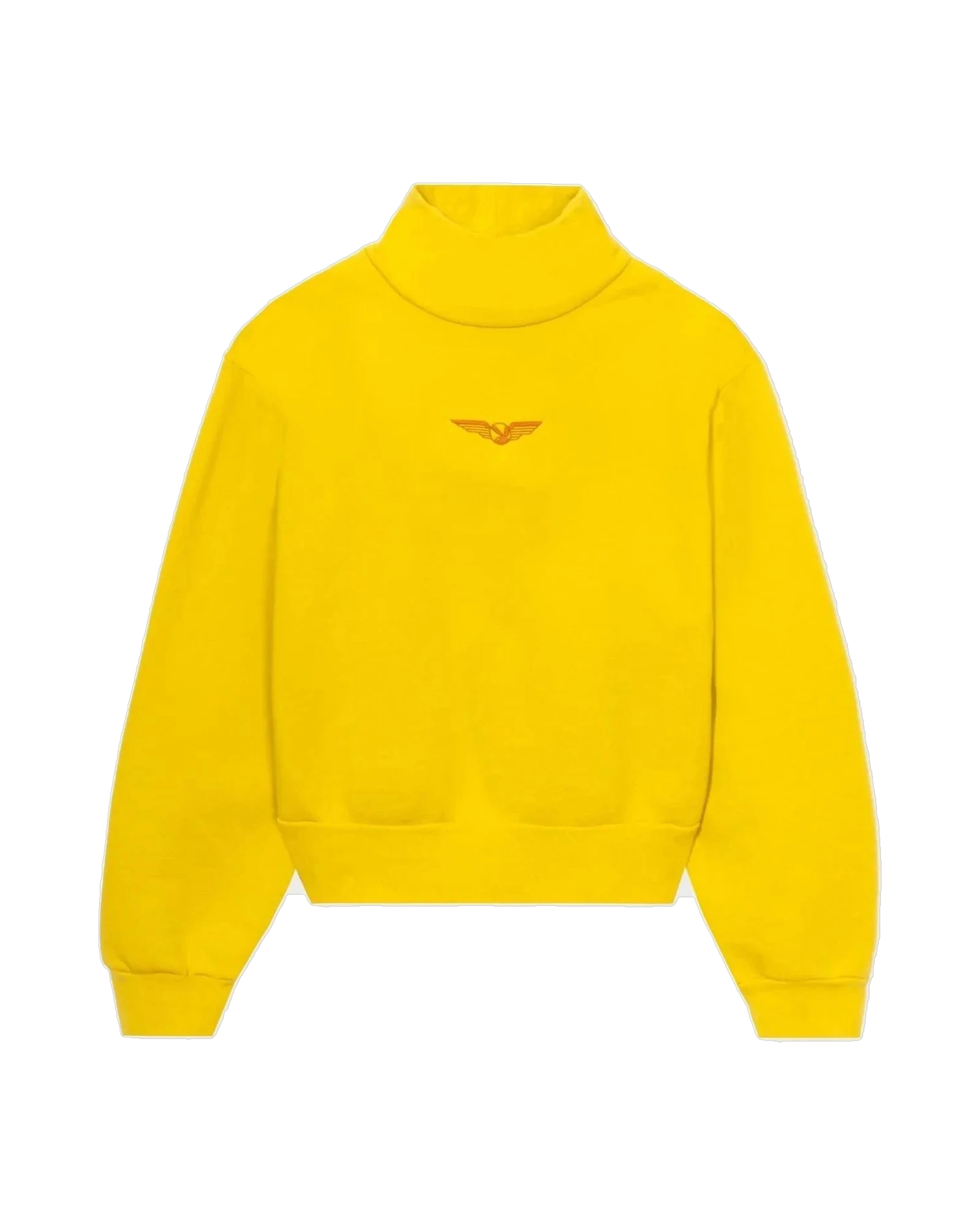 Womens Aviation Wings High Neck Cropped Sweatshirt
