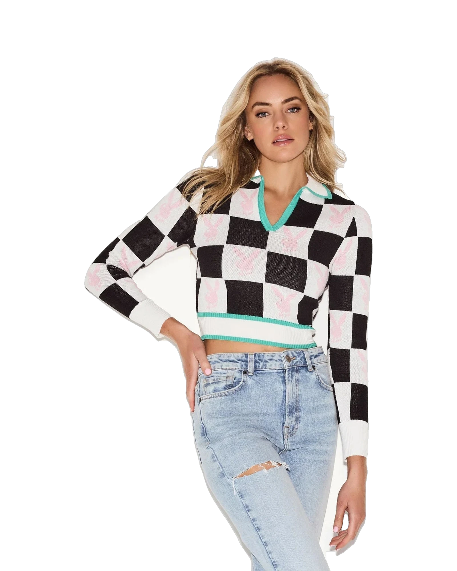 Womens Checkerboard Top
