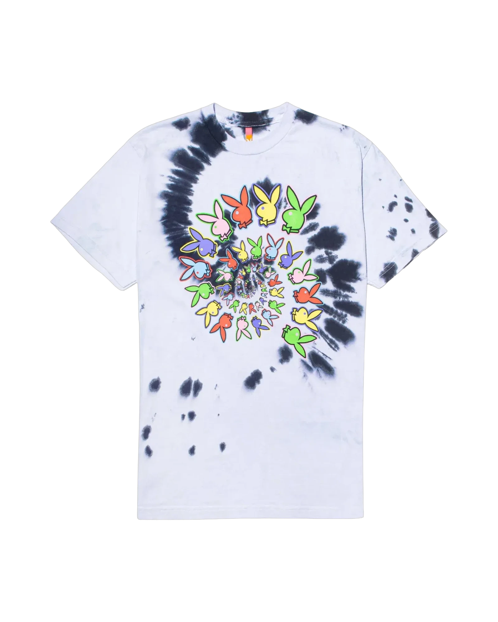 Playboy X Color Bars Spiral Tie Dye T Shirt