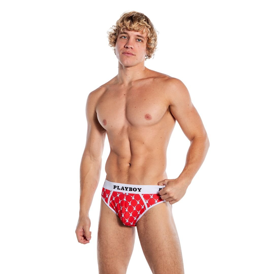 Playboy Mens Argyle Briefs - Playboy