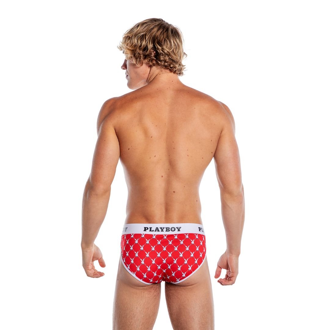 Playboy Mens Argyle Briefs - Playboy
