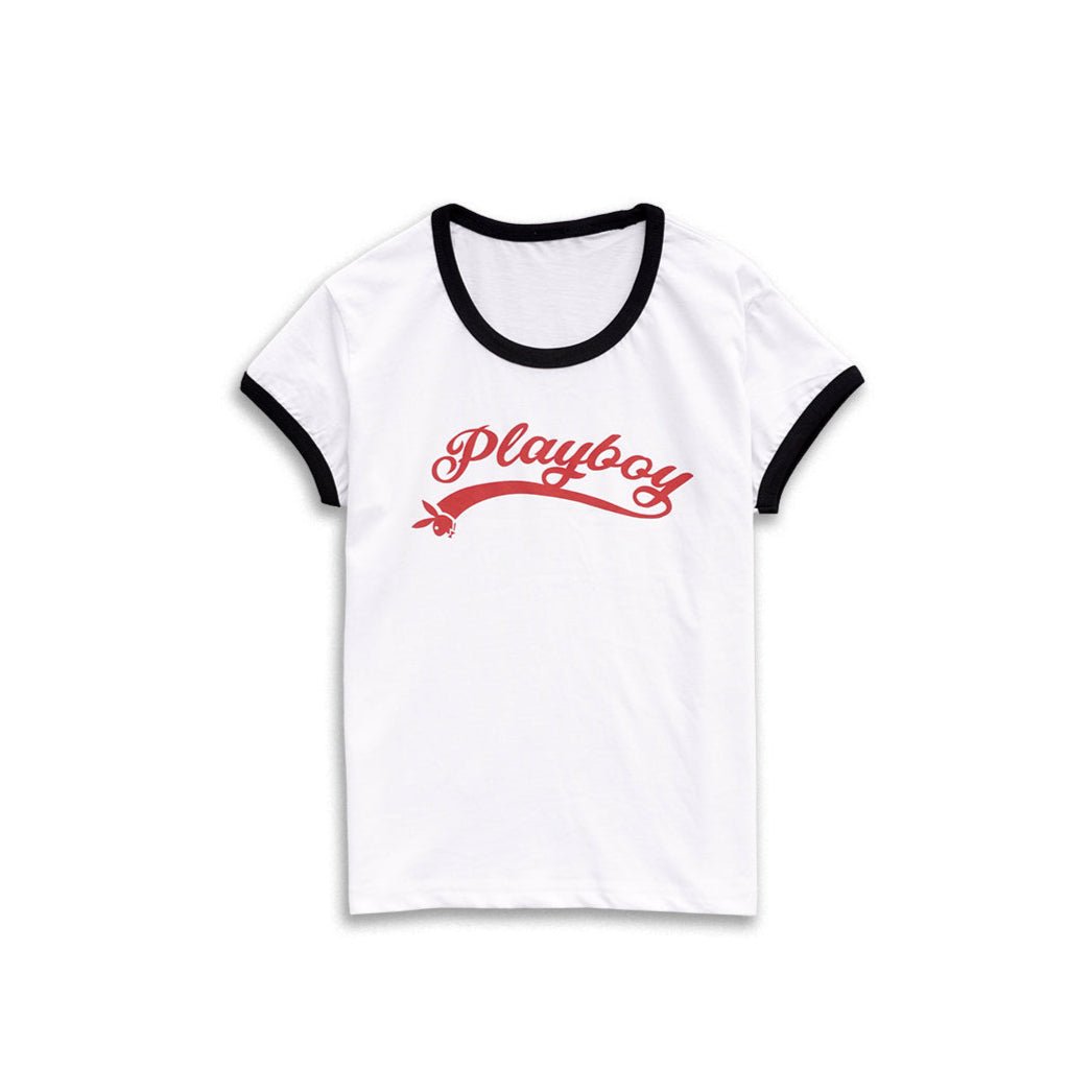 Playboy Script Baby Ringer Tee - Playboy