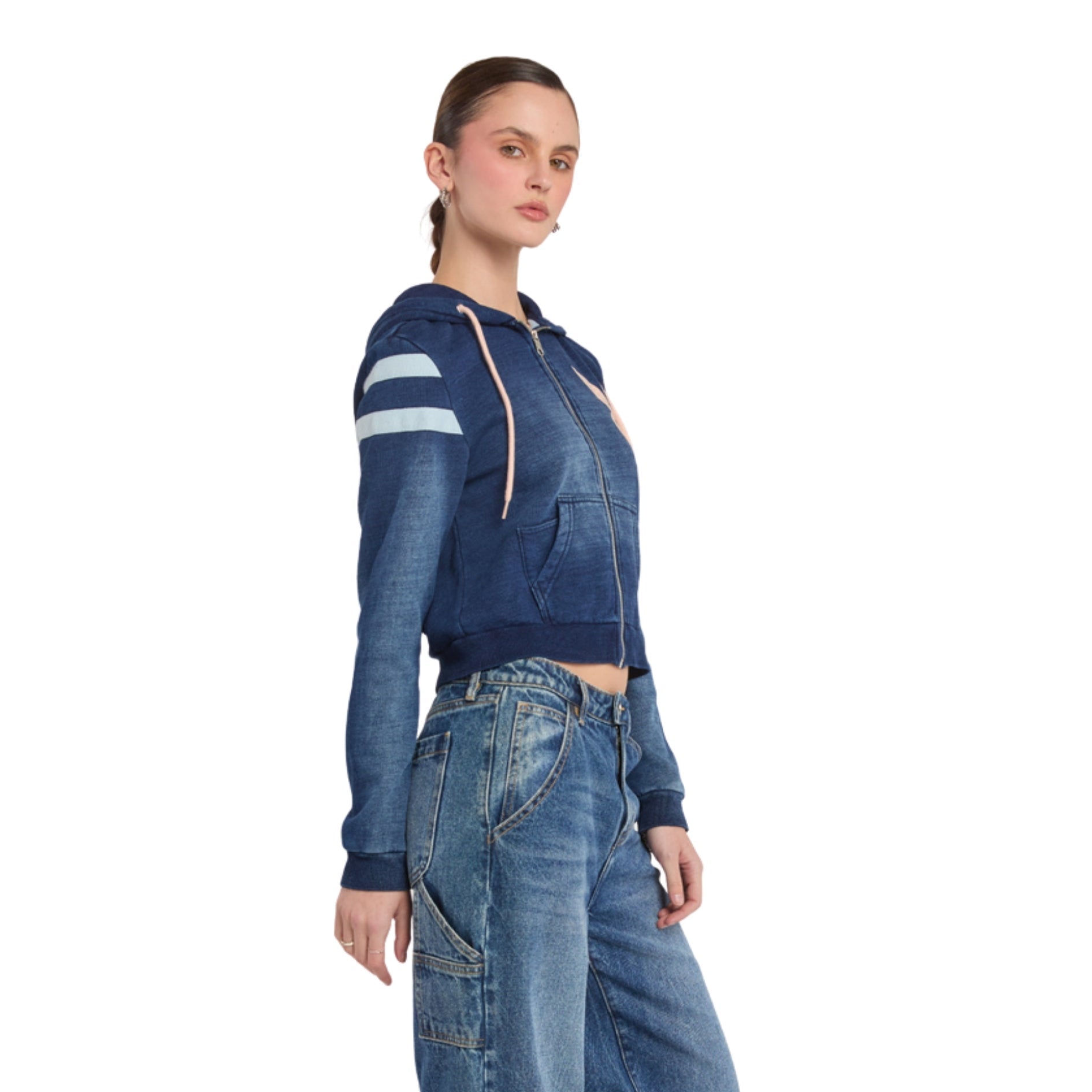 Varsity Stripe Zip - Up Hoodie - Playboy