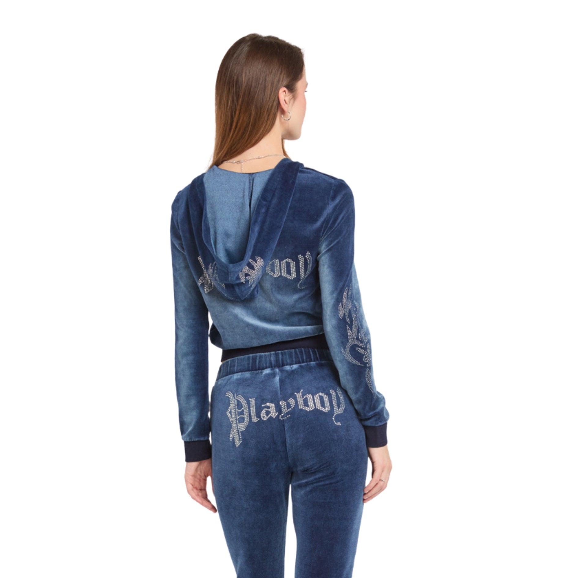 Velour Tattoo Rhinestone Jacket - Playboy