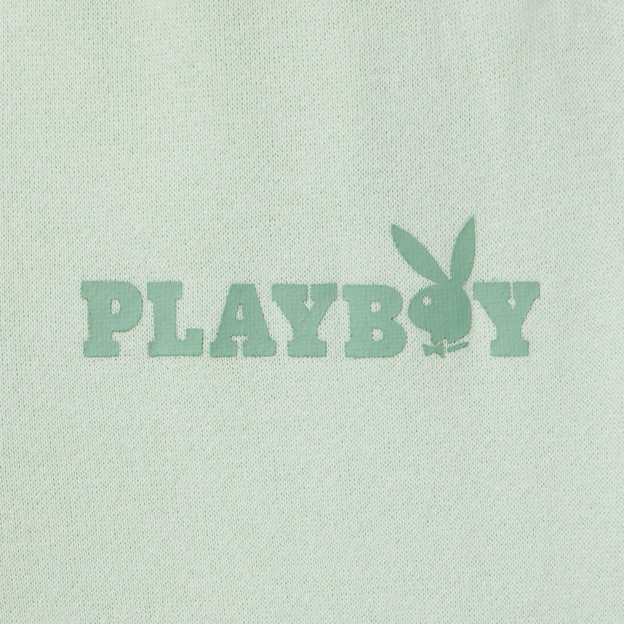 Light green fabric with PLAYBOY text and bunny logo graphic in matching green color.