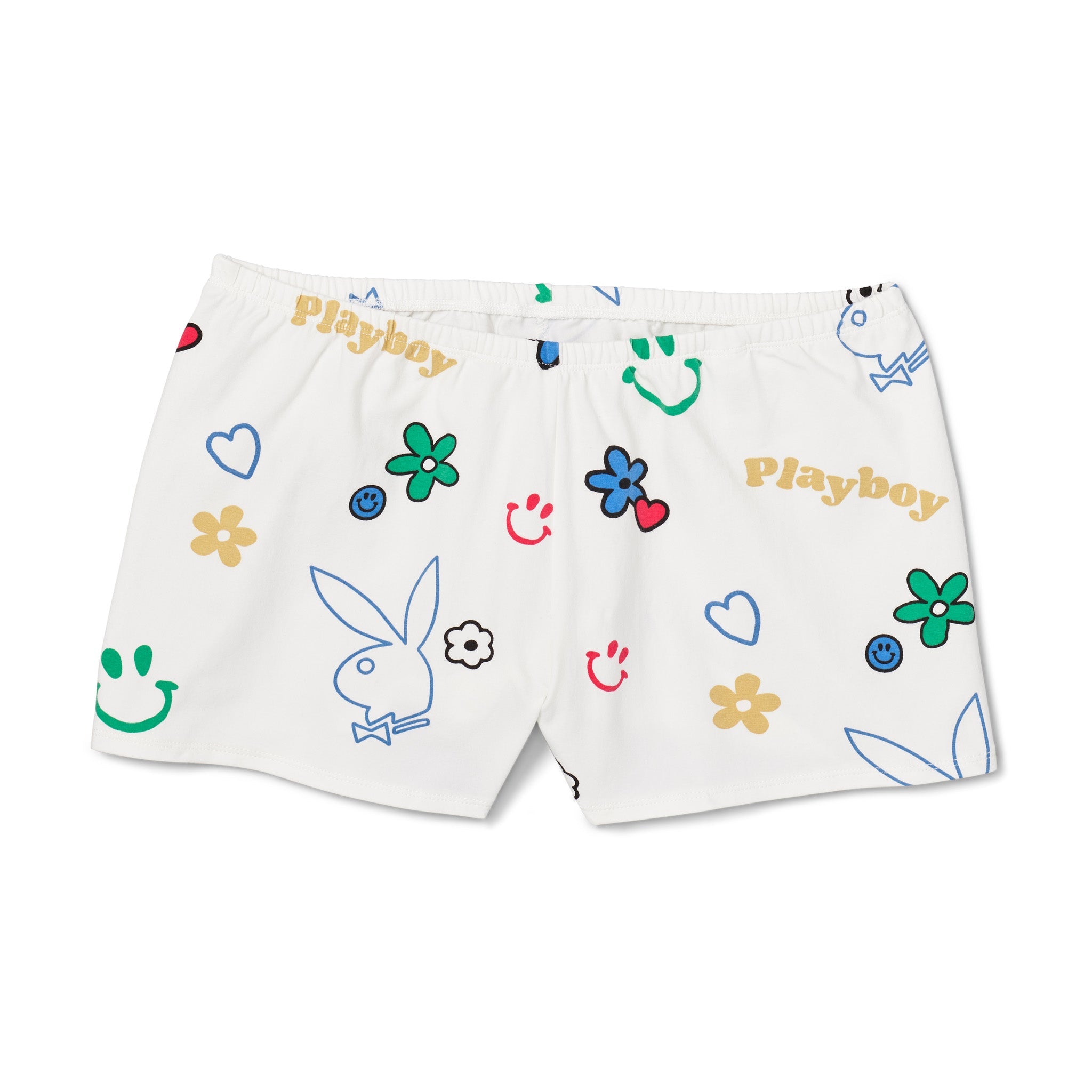 White best sale playboy shorts