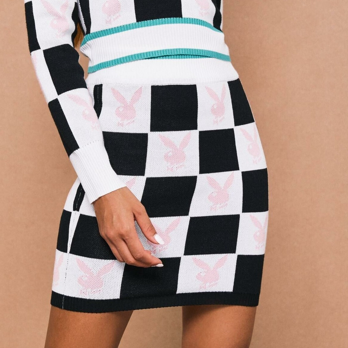 Women's Checkerboard Mini Skirt