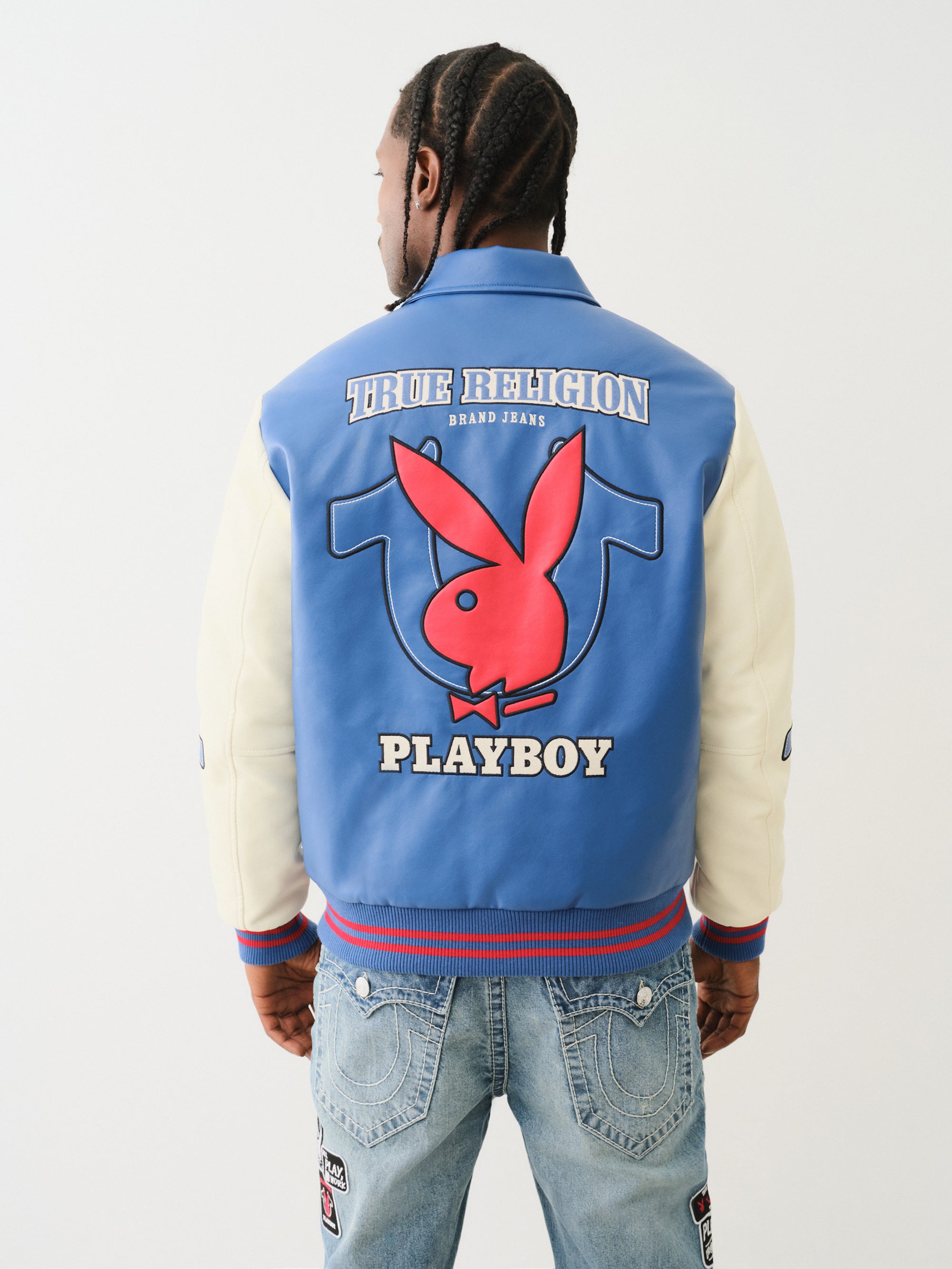 Playboy X True Religion Bomber Varsity Jacket