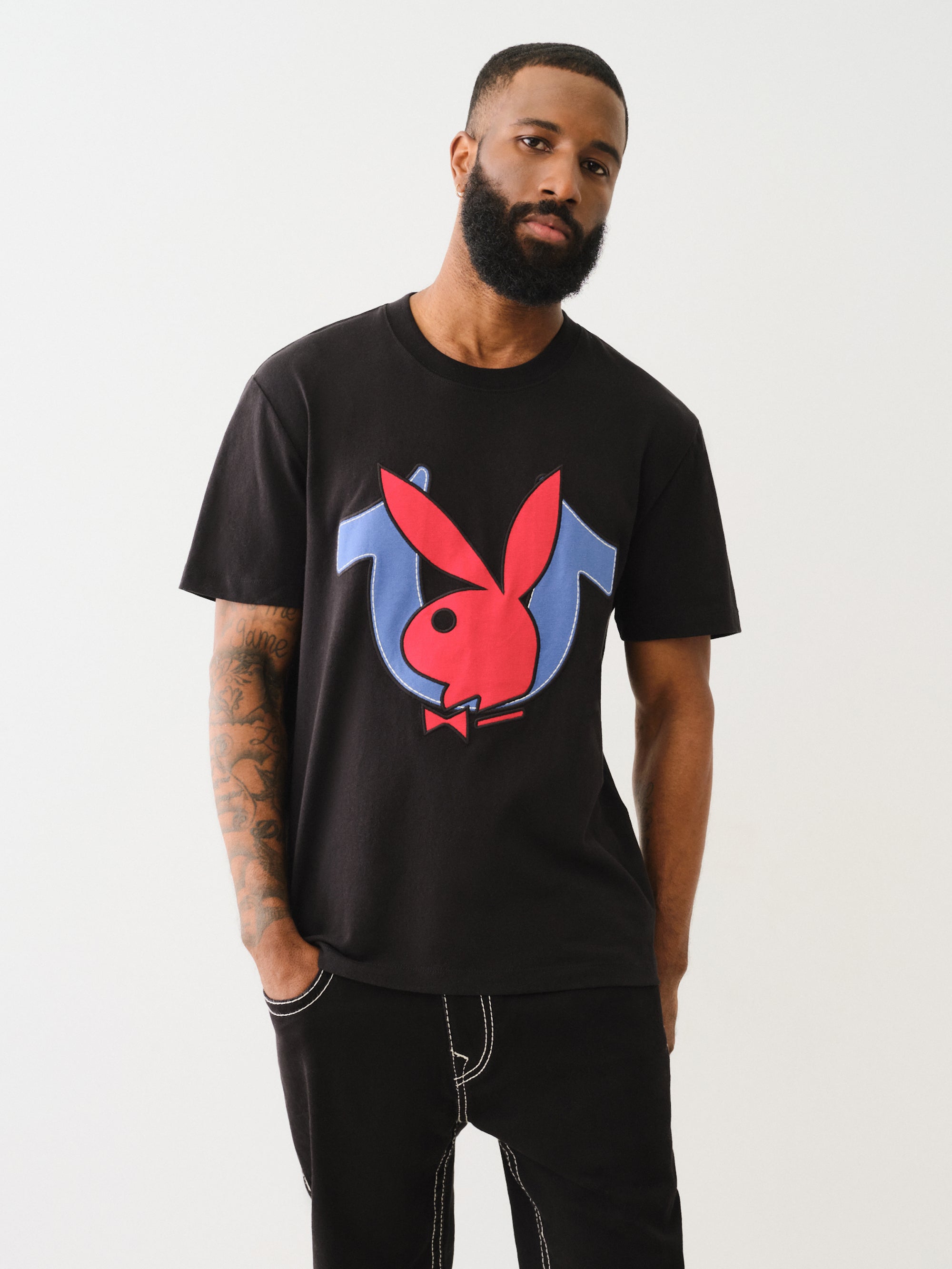 Playboy X True Religion Applique Logo Tee