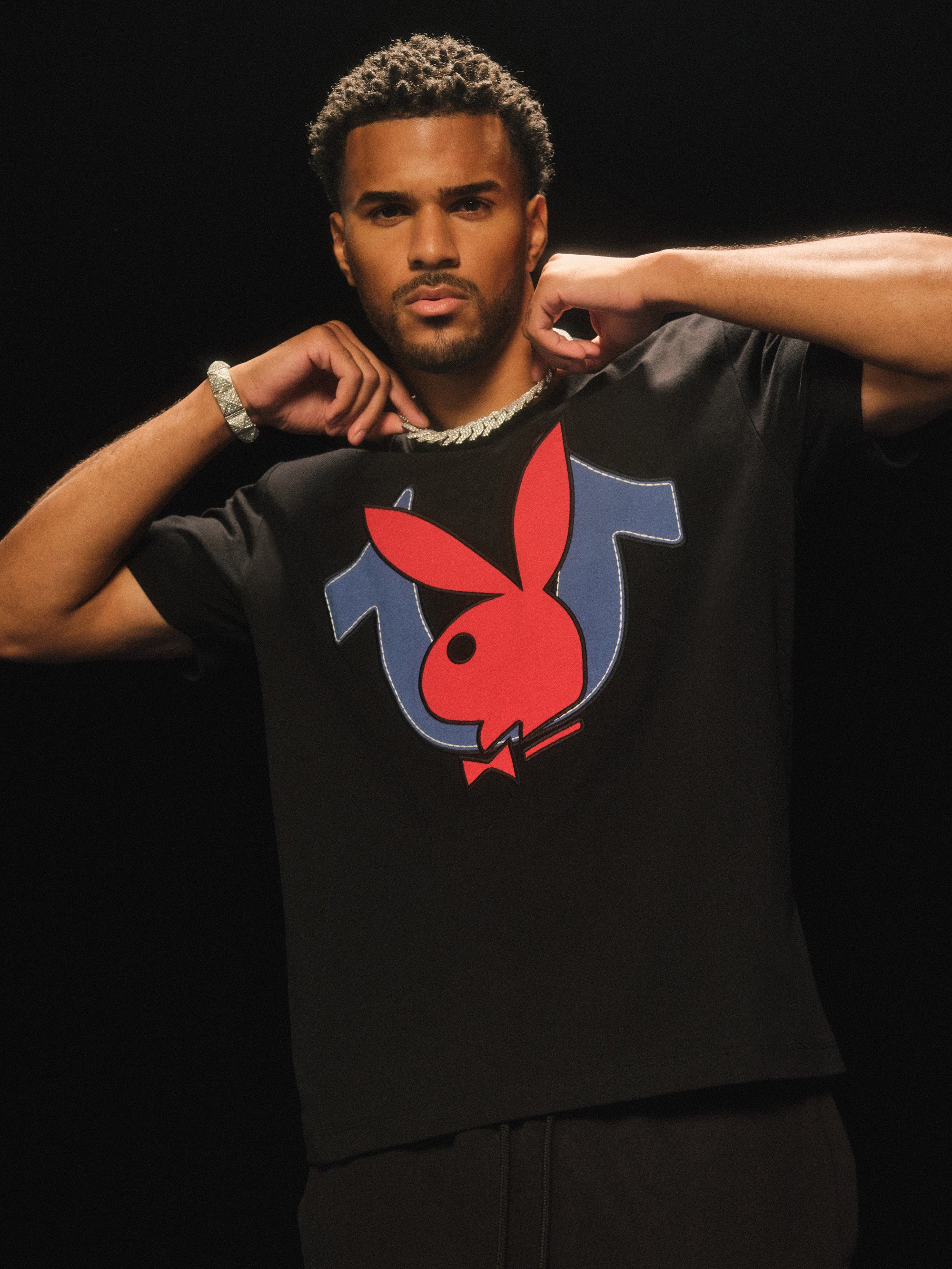 Playboy X True Religion Applique Logo Tee