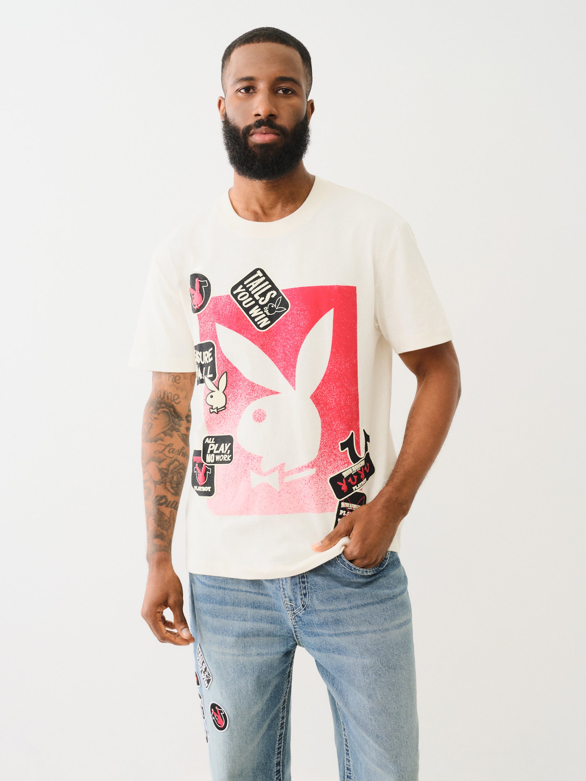 Playboy X True Religion Patch Bunny Tee