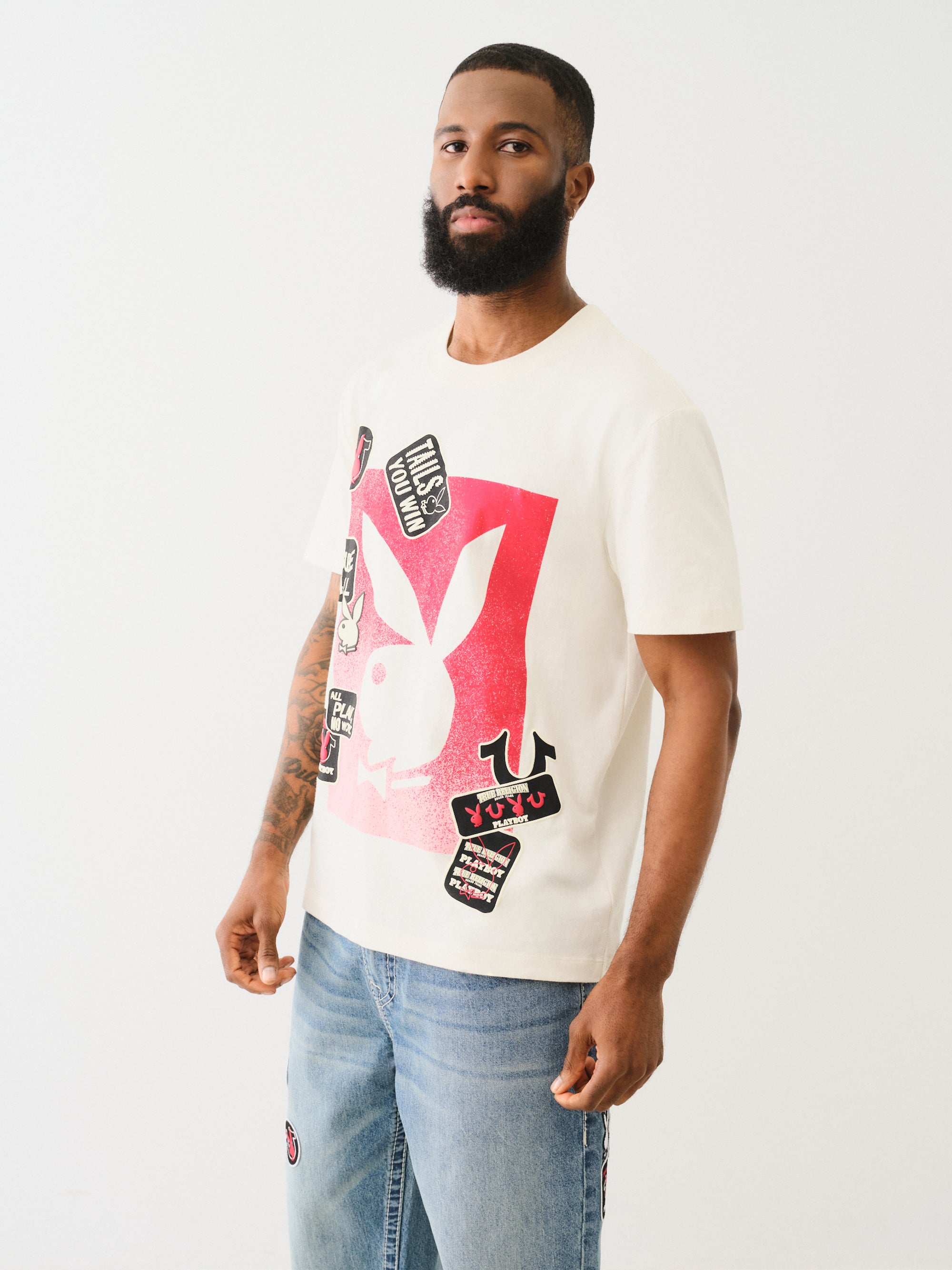 Playboy X True Religion Patch Bunny Tee