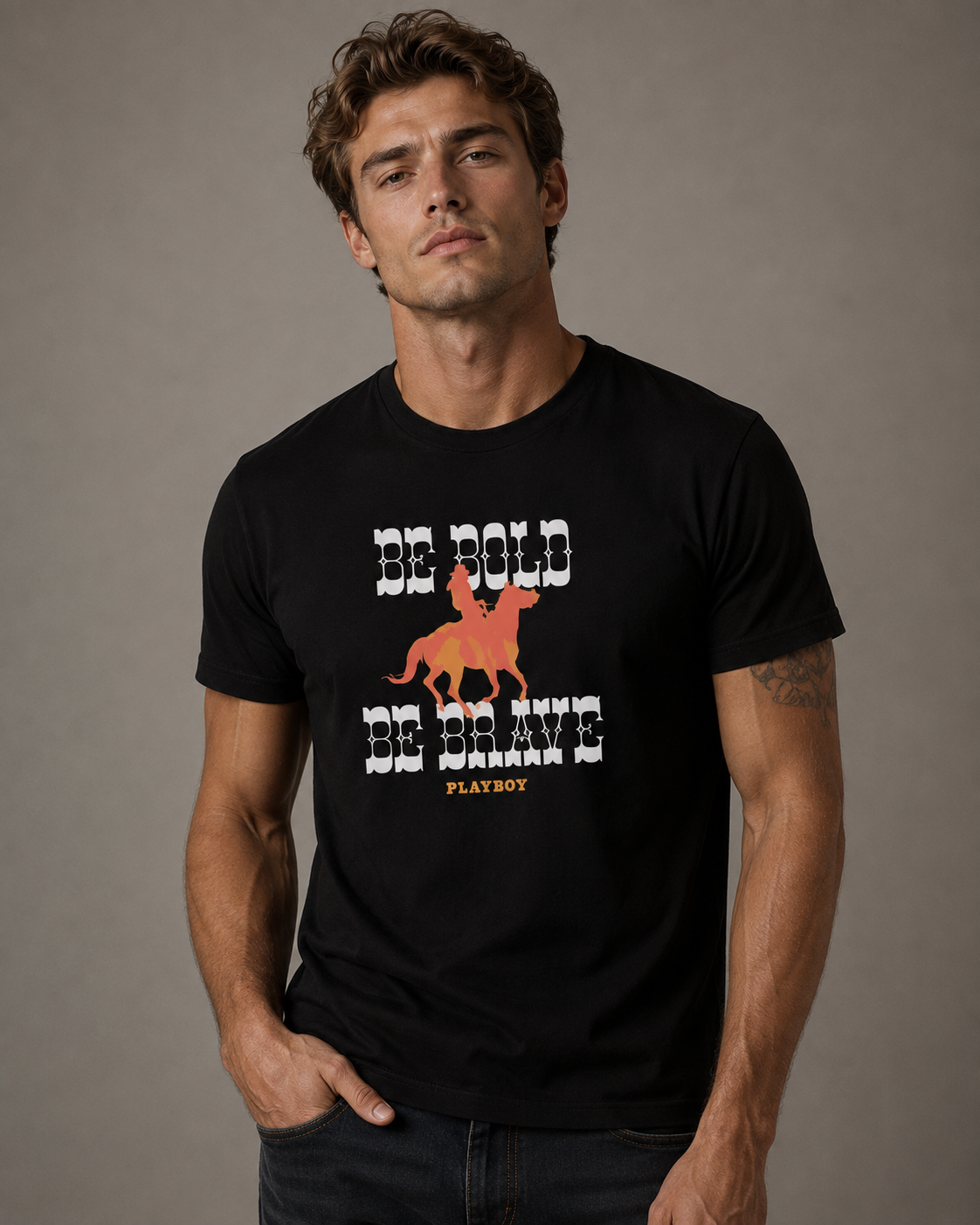 Playboy Be Bold Western Tee.