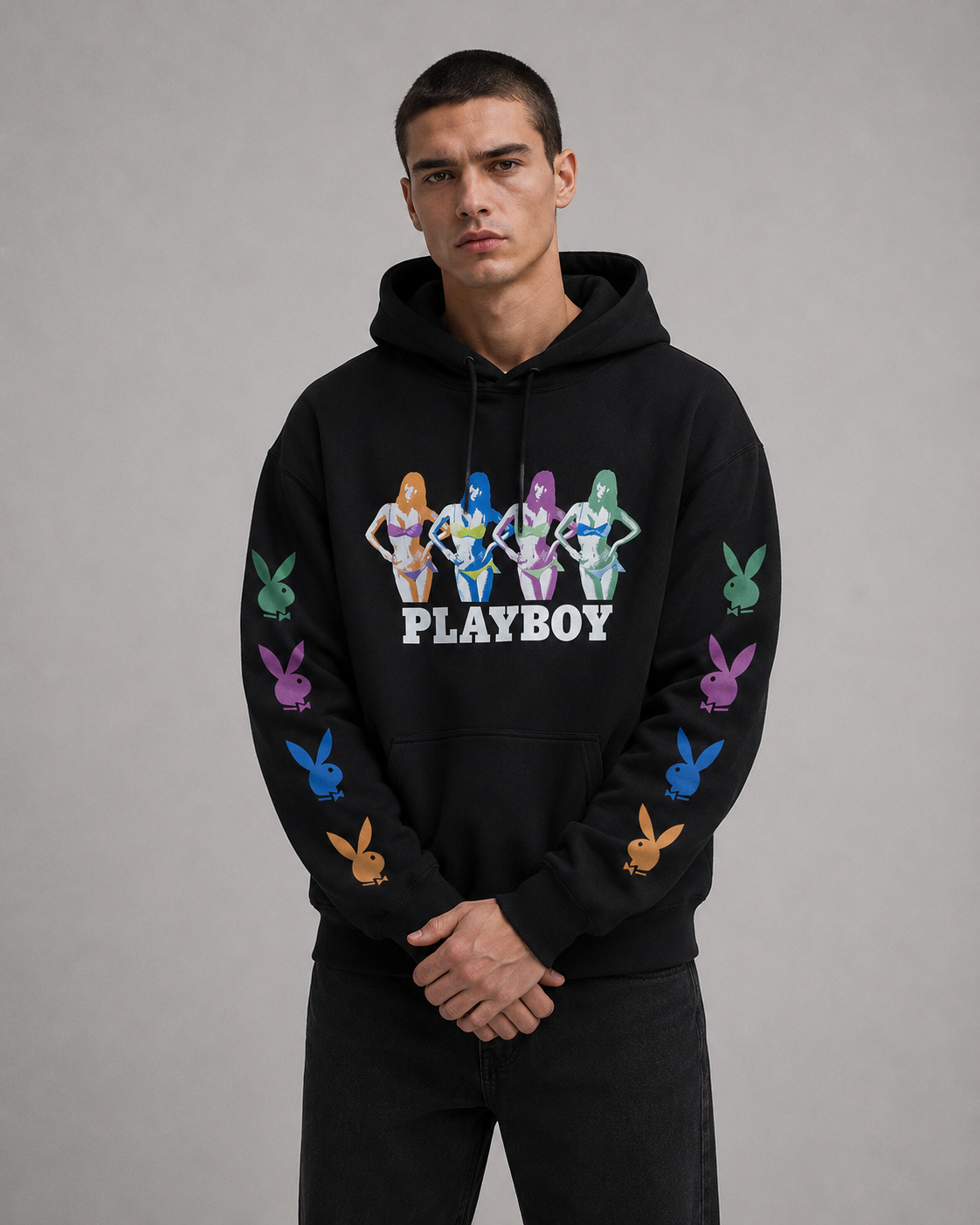 Playboy March 2019 Playmate Miki Hamano Repeating Bunny Hoodie
