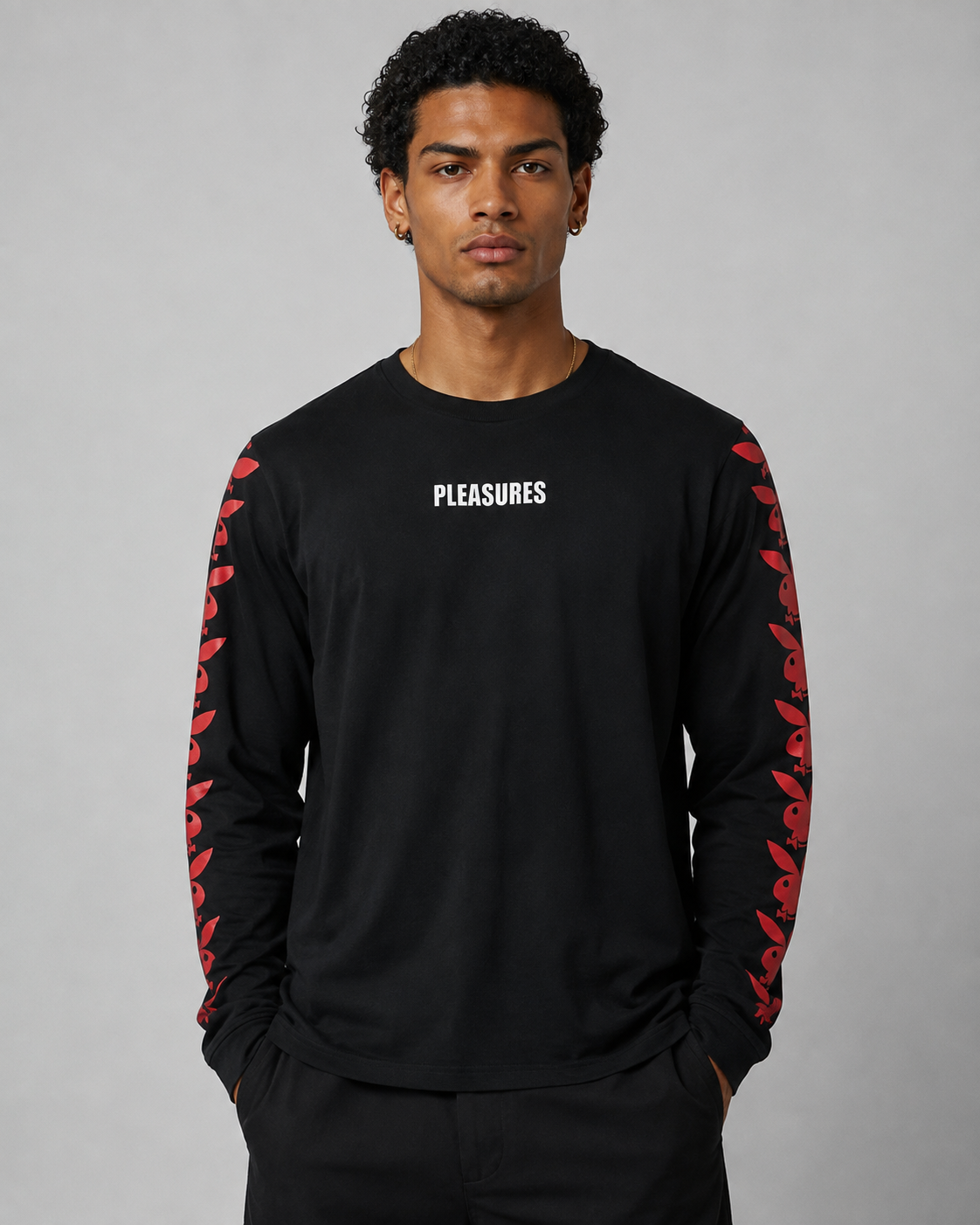 Playboy x Pleasures Rabbit Head Raglan Long Sleeve T-Shirt