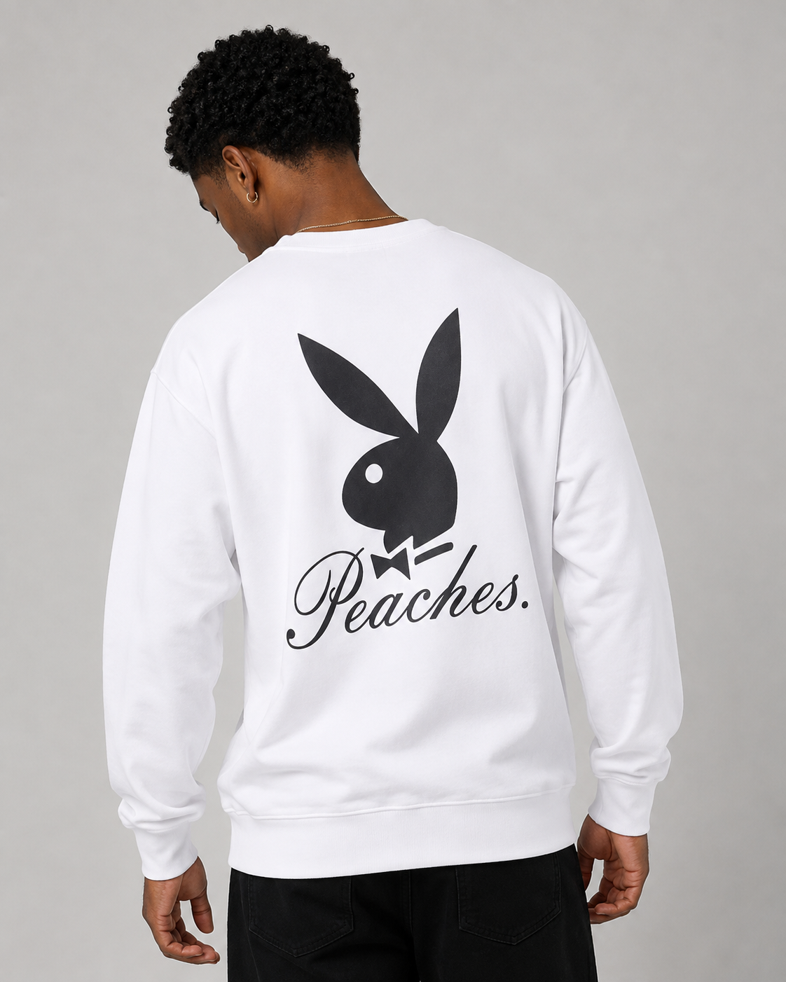 Playboy x Peaches Script Crewneck Sweatshirt