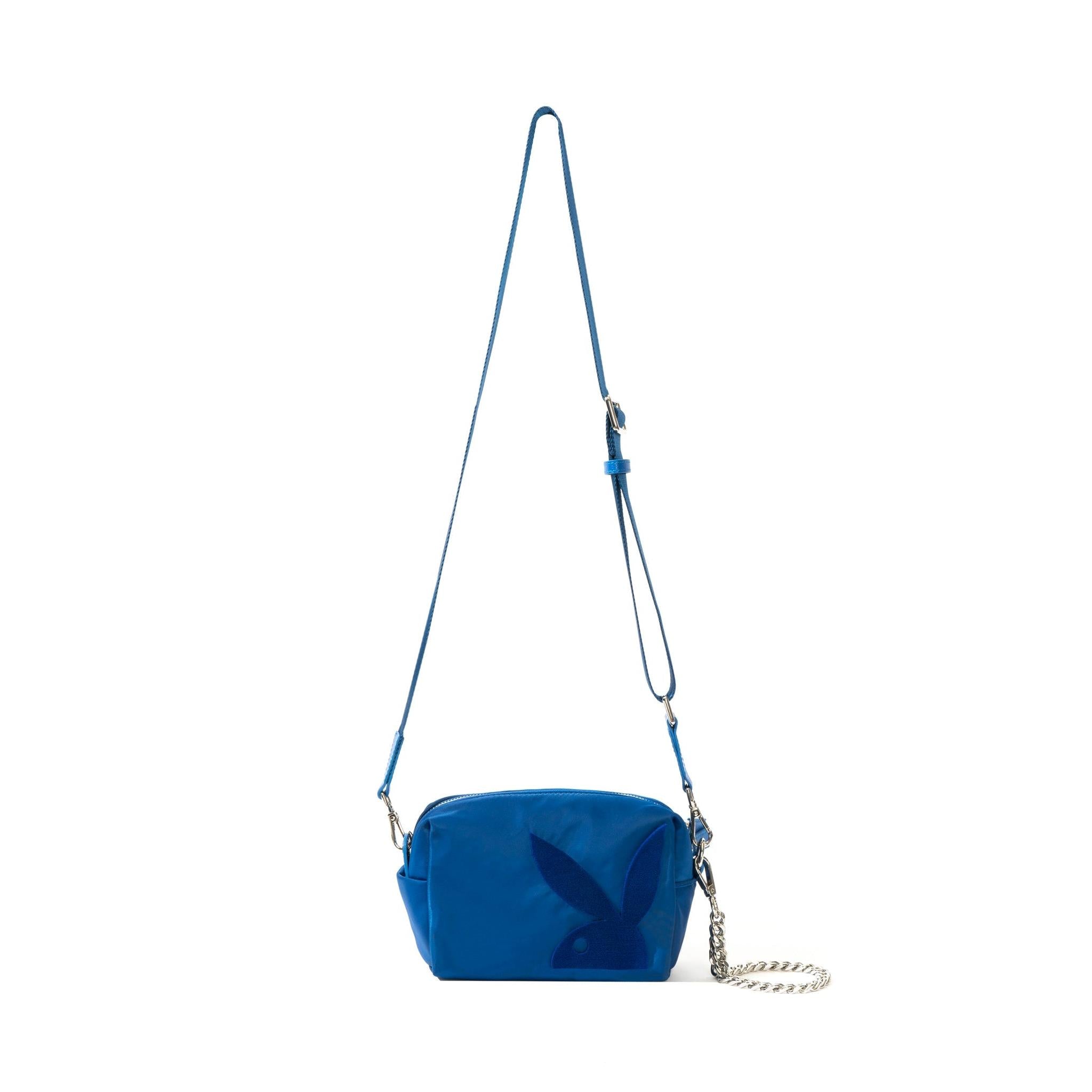  bobauna Blue Shimmery Butterfly Foldable Purse Handbag