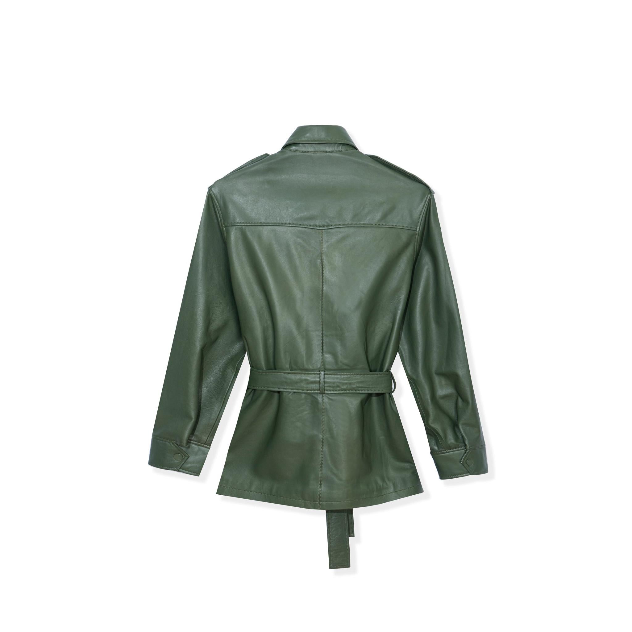 Leather Safari Jacket + Timeless Elegance by Playboy