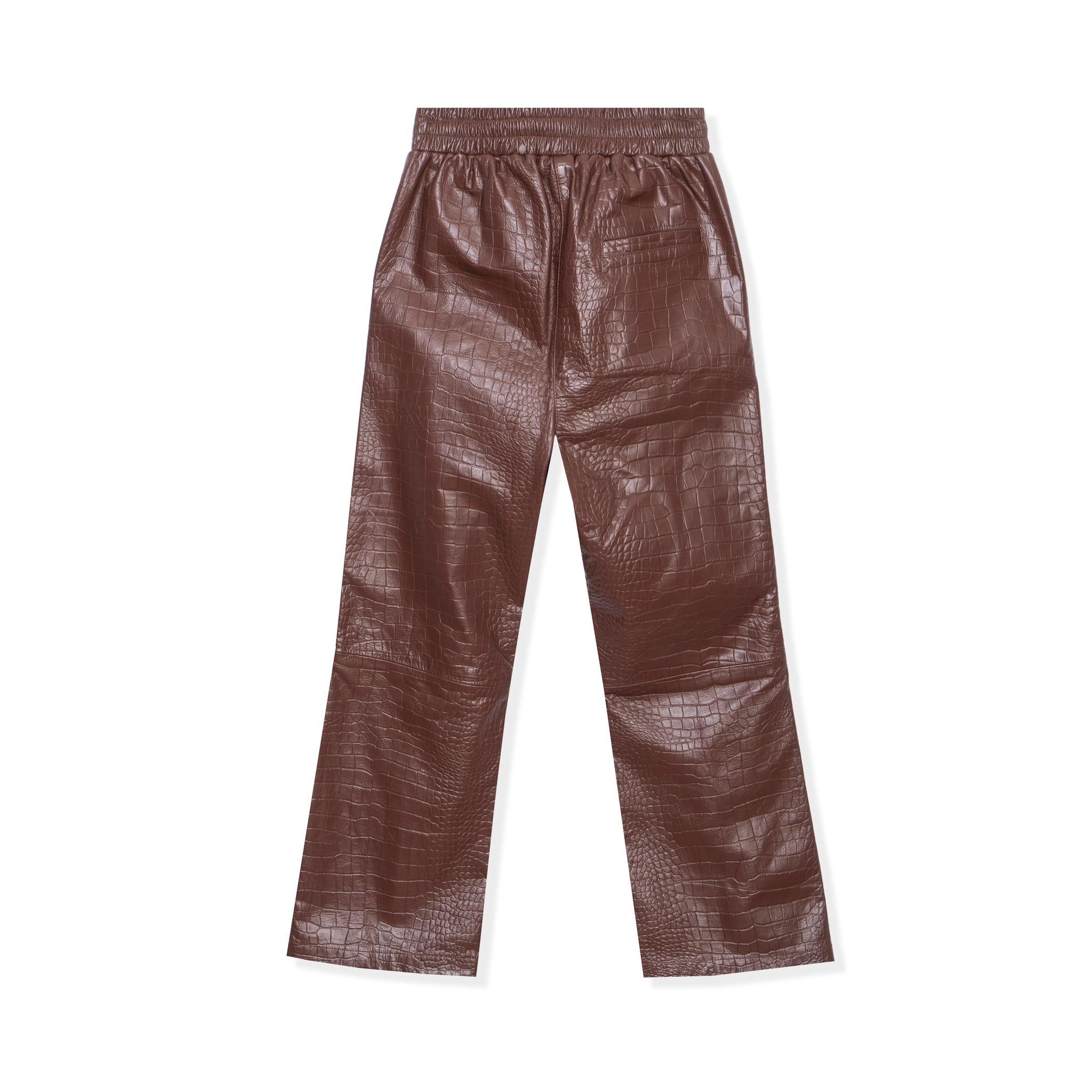 Crocodile Leather Flare Pant