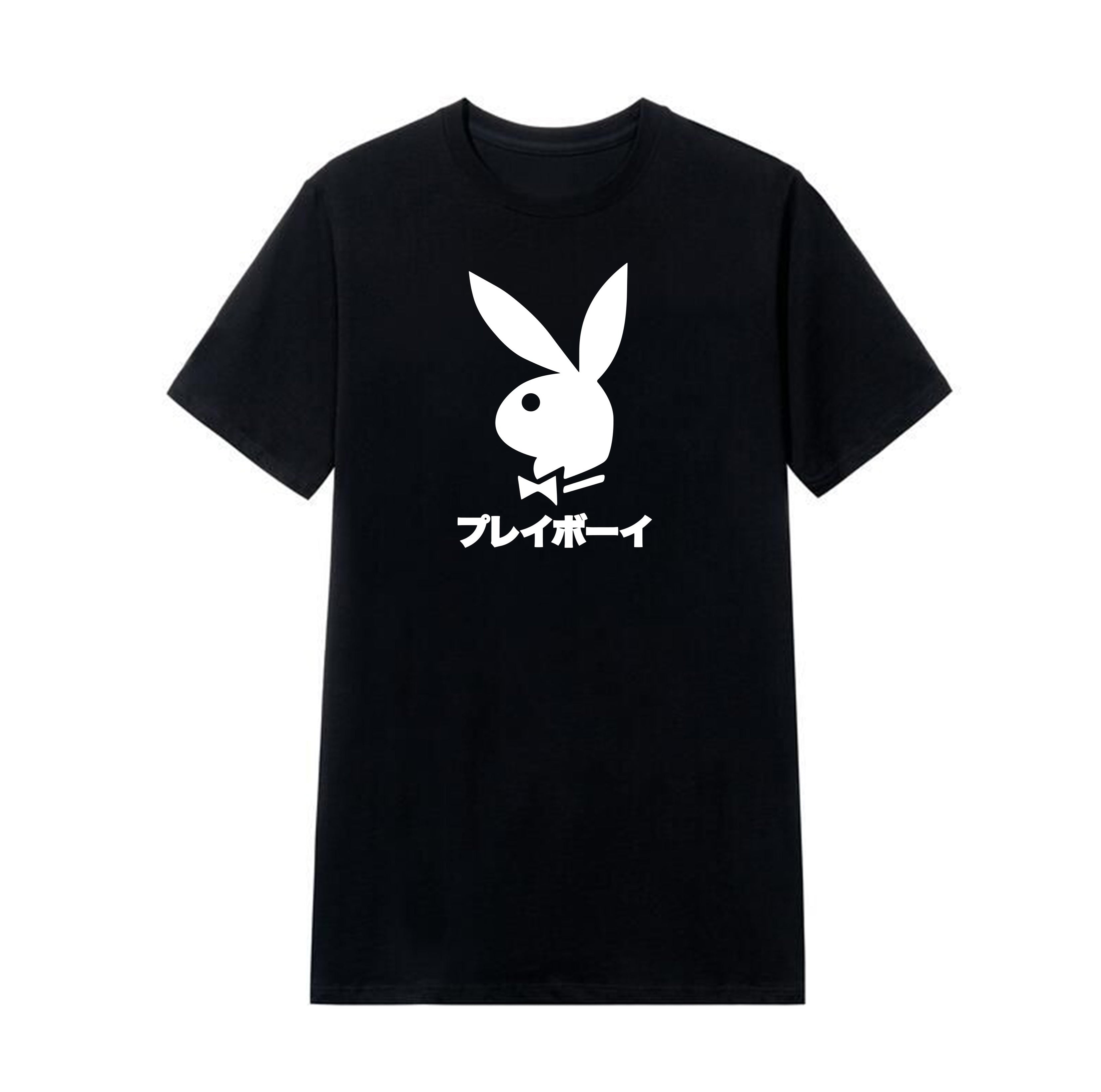 Japanese Rabbit Head Men's T-Shirt - Black