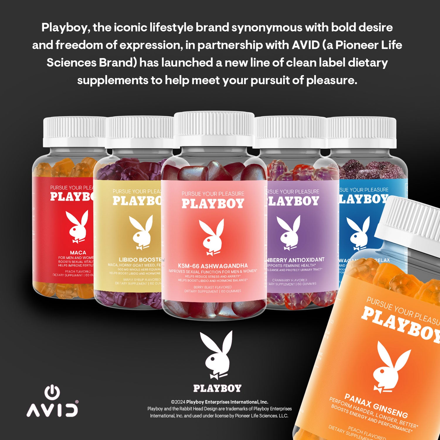 Playboy Panax Ginseng Gummies 60CT