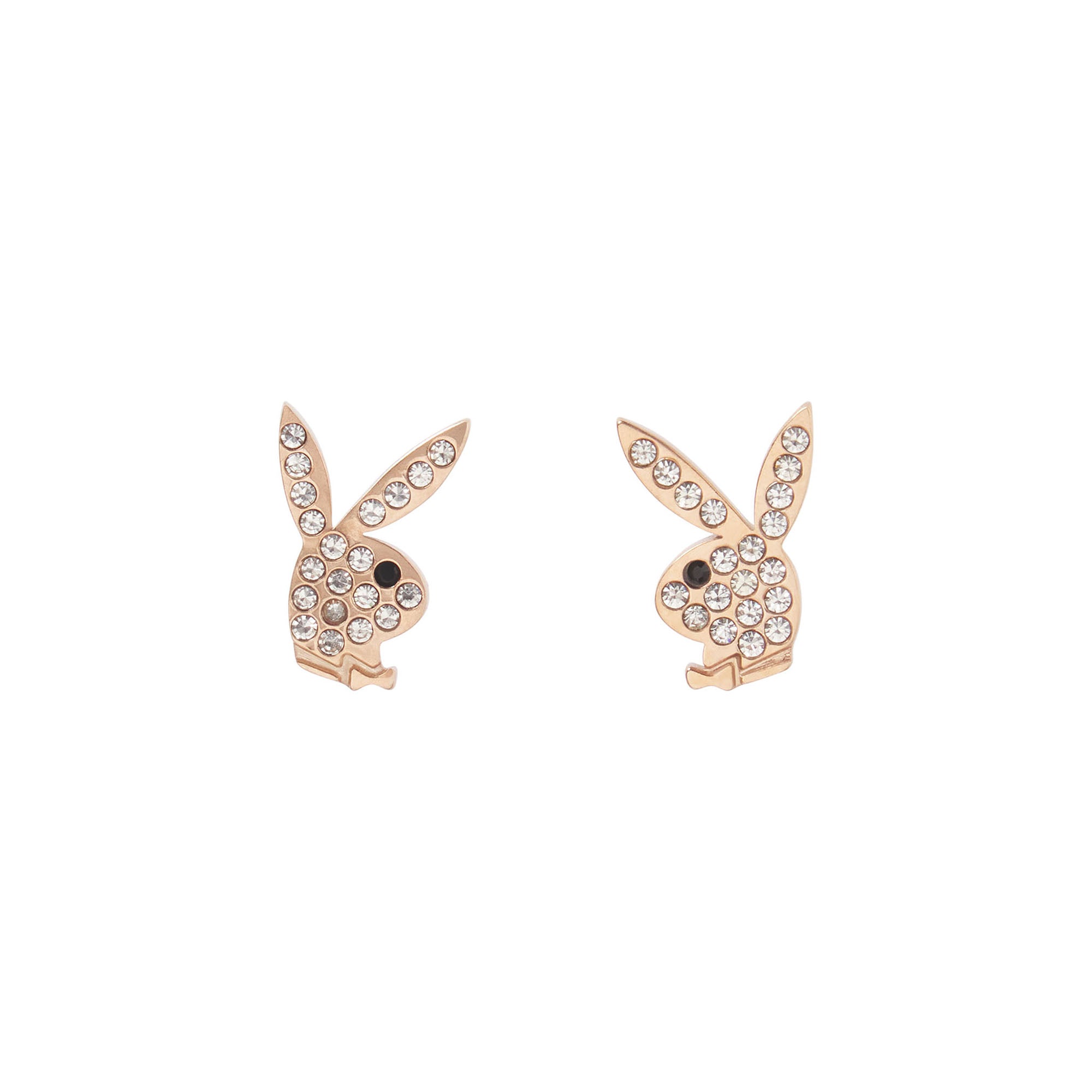Rabbit Head Pave Stud Earrings