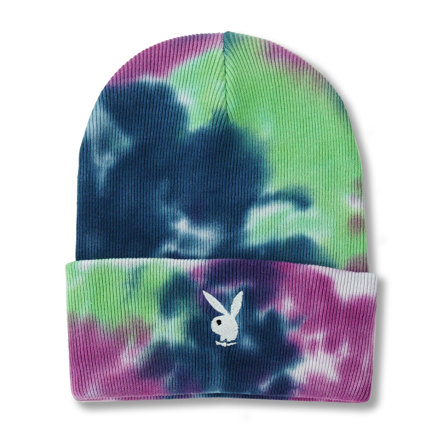 Rabbit Head Knit Beanie Tie Dye