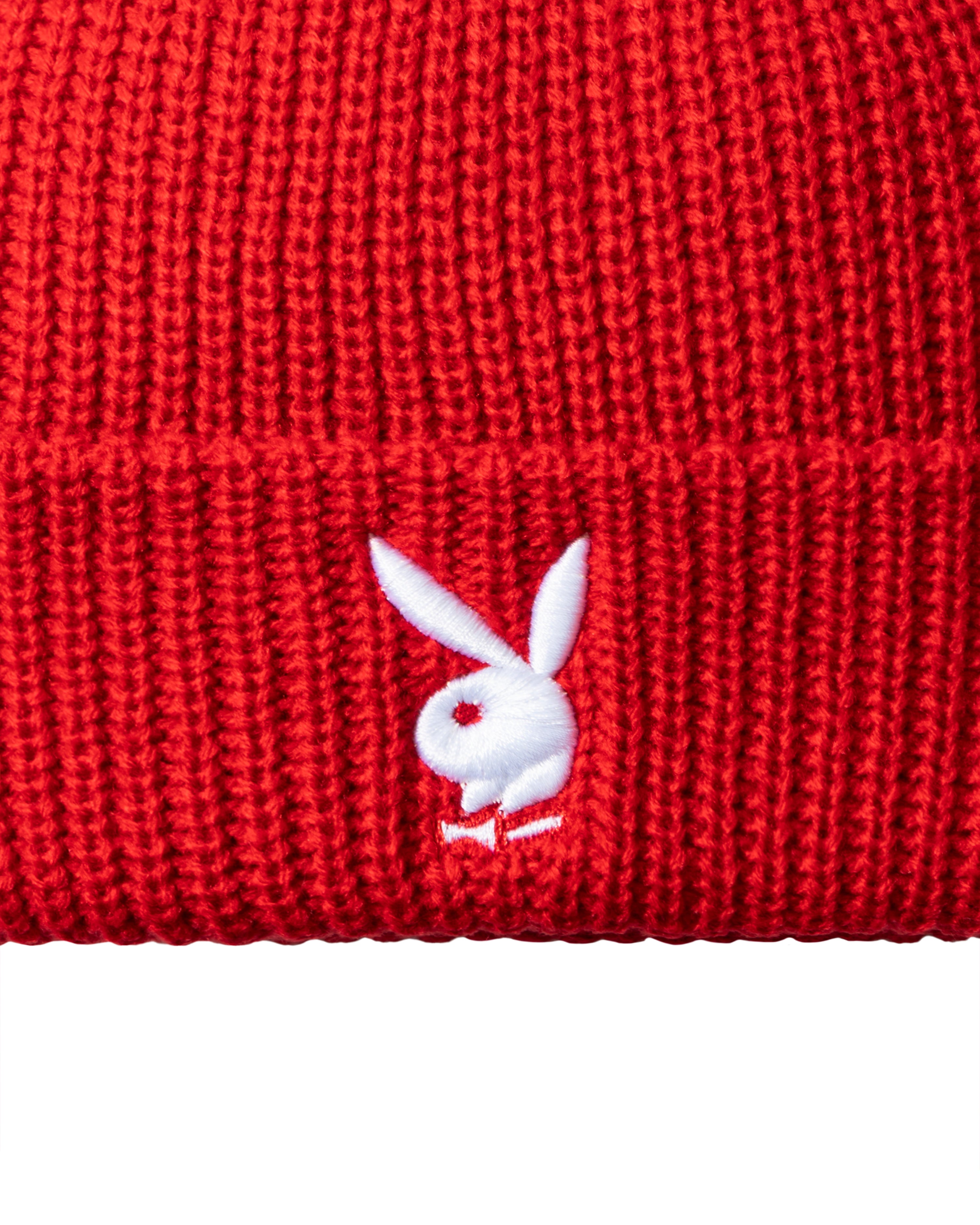 Rabbit Head Knit Beanie Red