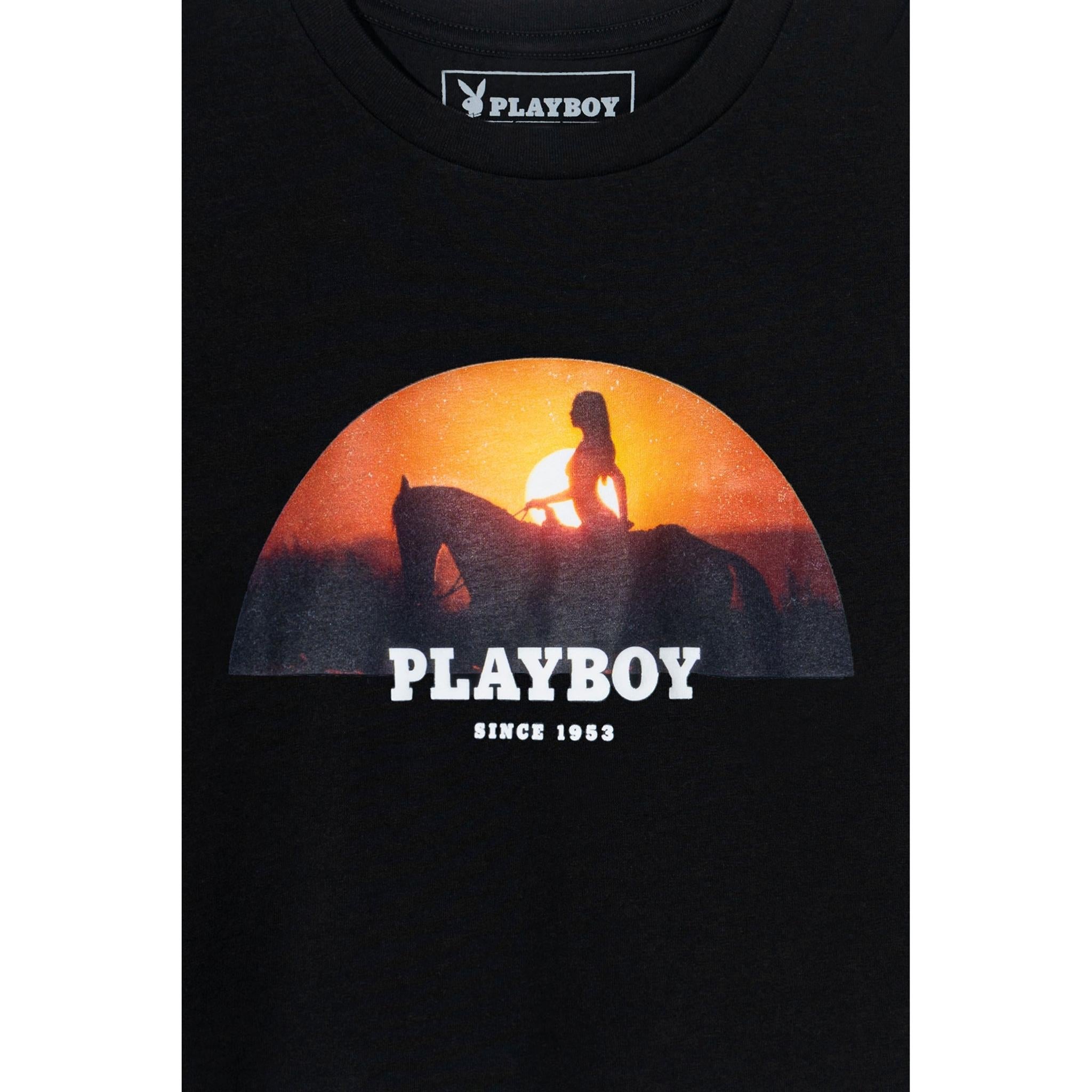 December 1972 Playmate Mercy Rooney Sunset Rider Women's Cropped T-Shirt