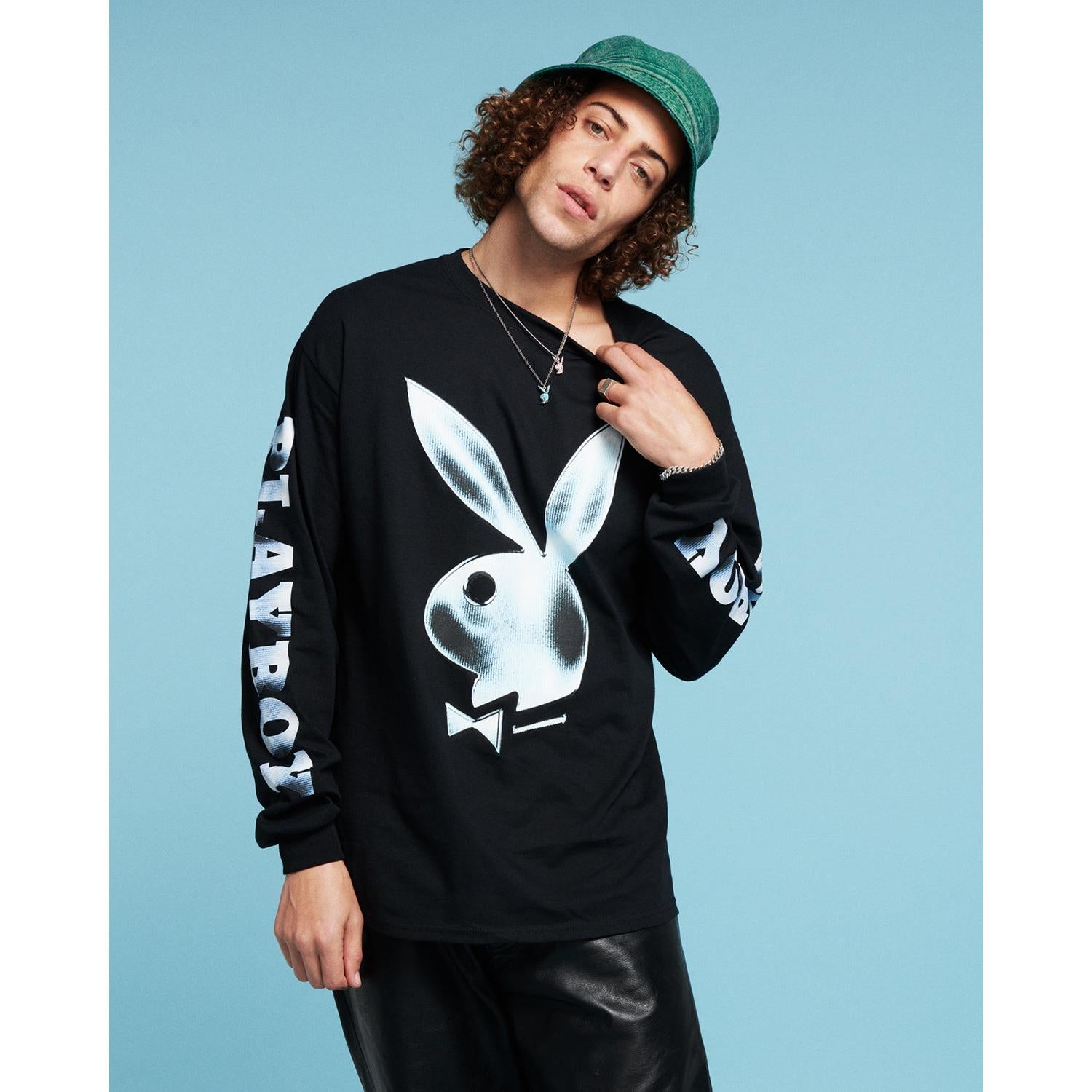 Foil Rabbit Head Long Sleeve T-Shirt