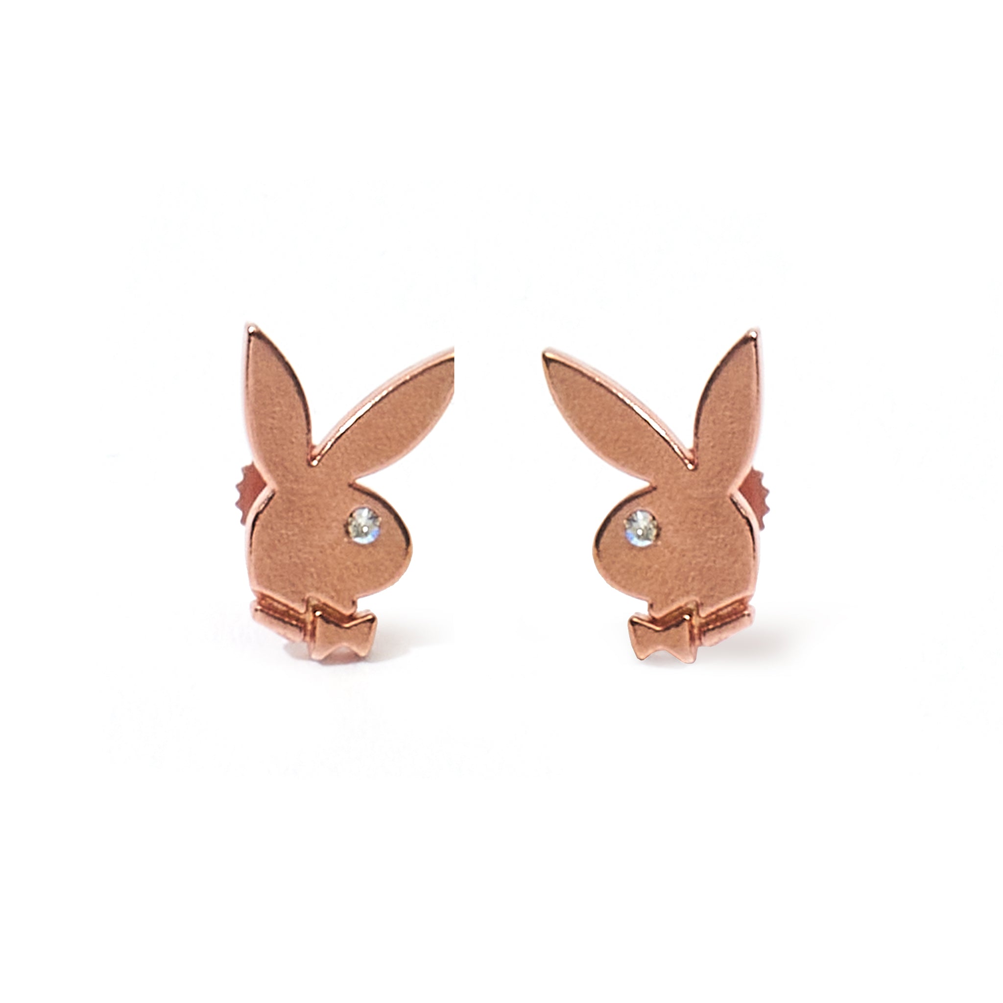 14K Gold-Plated Sterling Silver Stud Earrings: Captivating Bunny Studs