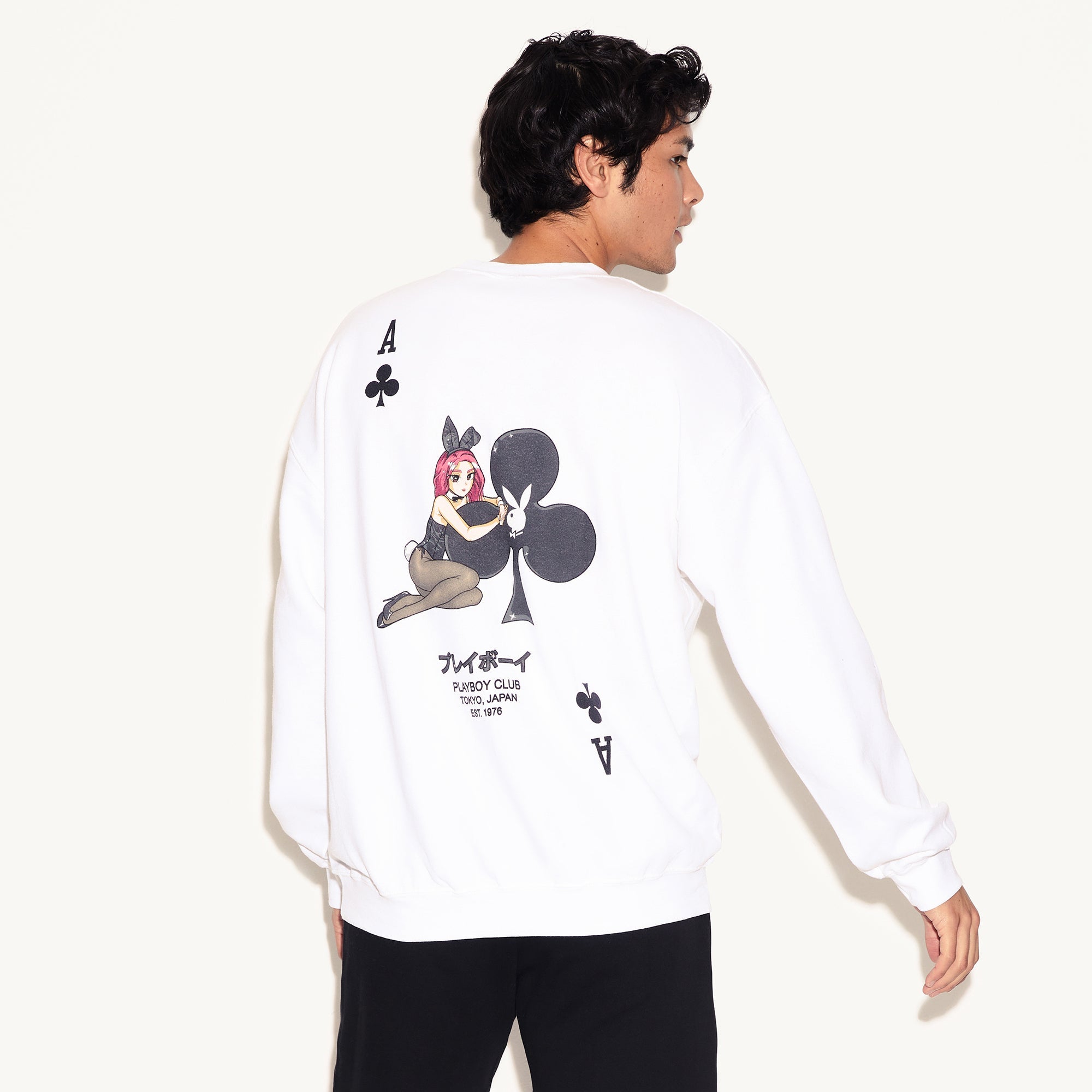 Ace of Club Crewneck Sweatshirt - Playboy