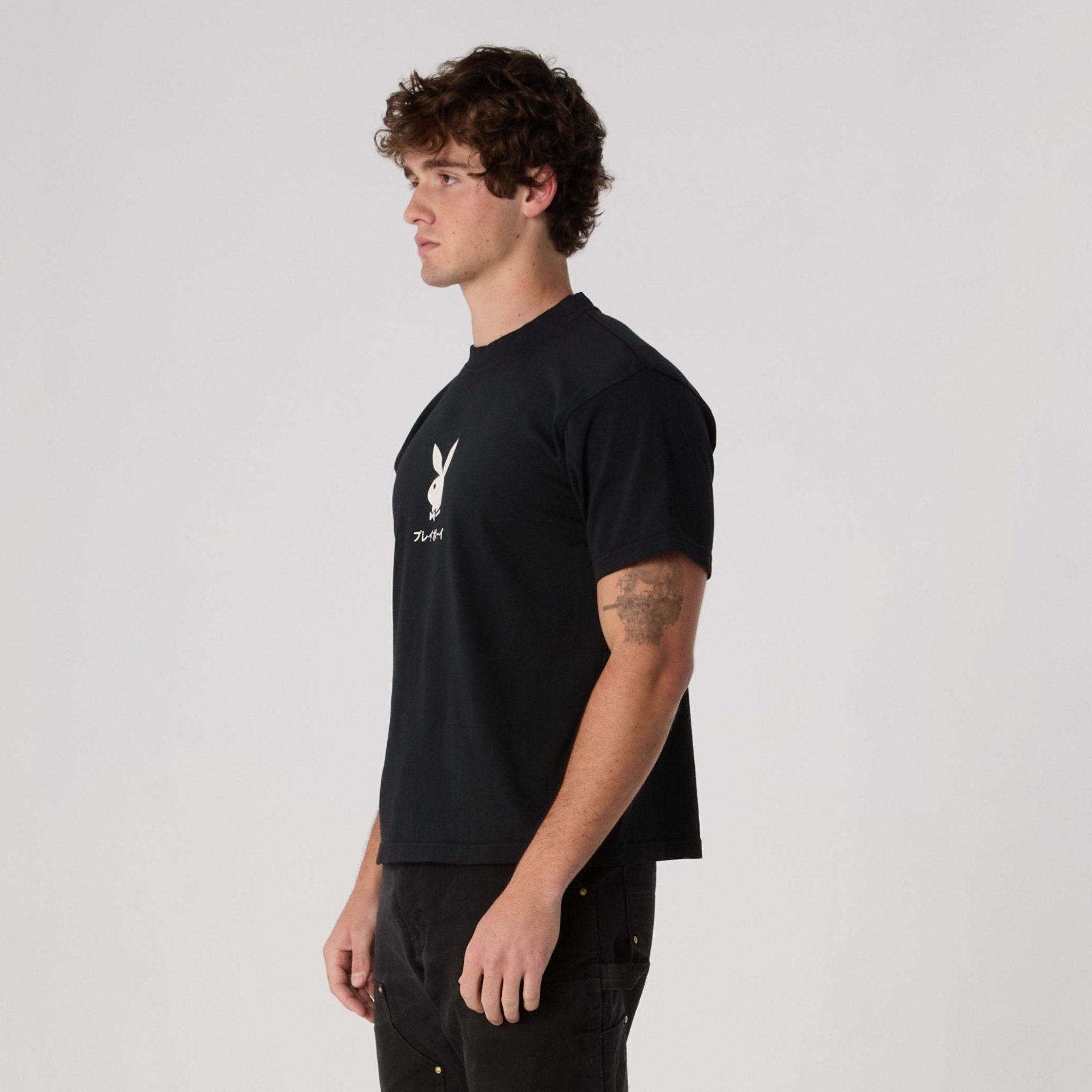 Ace Of Spades Distressed Boxy Tee - Playboy